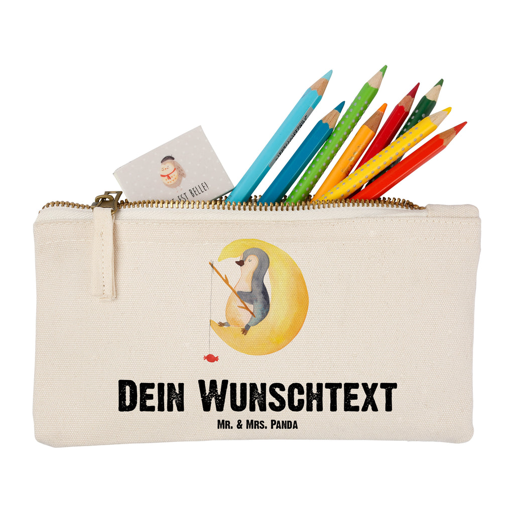 Personalisierte Schminktasche Pinguin Mond Personalisierte Schminktasche, Personalisierte Kosmetiktasche, Personalisierter Kosmetikbeutel, Personalisiertes Stiftemäppchen, Personalisiertes Etui, Personalisierte Federmappe, Personalisierte Makeup Bag, Personalisiertes Schminketui, Personalisiertes Kosmetiketui, Personalisiertes Schlamperetui, Schminktasche mit Namen, Kosmetiktasche mit Namen, Kosmetikbeutel mit Namen, Stiftemäppchen mit Namen, Etui mit Namen, Federmappe mit Namen, Makeup Bg  mit Namen, Schminketui mit Namen, Kosmetiketui mit Namen, Schlamperetui mit Namen, Schminktasche personalisieren, Schminktasche bedrucken, Schminktasche selbst gestalten, Pinguin, Pinguine, Spruch, schlafen, Nachtruhe, Einschlafen, Schlafzimmer, Schlafstörungen, Gästezimmer