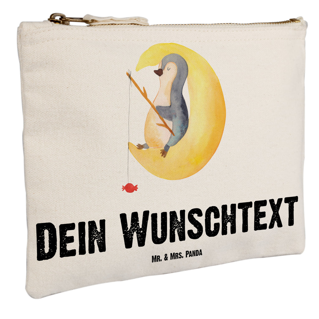 Personalisierte Schminktasche Pinguin Mond Personalisierte Schminktasche, Personalisierte Kosmetiktasche, Personalisierter Kosmetikbeutel, Personalisiertes Stiftemäppchen, Personalisiertes Etui, Personalisierte Federmappe, Personalisierte Makeup Bag, Personalisiertes Schminketui, Personalisiertes Kosmetiketui, Personalisiertes Schlamperetui, Schminktasche mit Namen, Kosmetiktasche mit Namen, Kosmetikbeutel mit Namen, Stiftemäppchen mit Namen, Etui mit Namen, Federmappe mit Namen, Makeup Bg  mit Namen, Schminketui mit Namen, Kosmetiketui mit Namen, Schlamperetui mit Namen, Schminktasche personalisieren, Schminktasche bedrucken, Schminktasche selbst gestalten, Pinguin, Pinguine, Spruch, schlafen, Nachtruhe, Einschlafen, Schlafzimmer, Schlafstörungen, Gästezimmer
