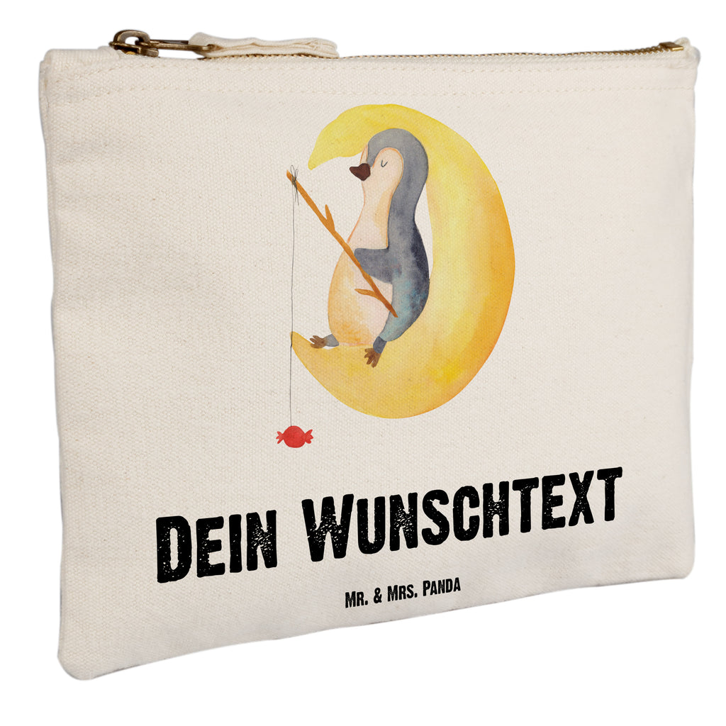 Personalisierte Schminktasche Pinguin Mond Personalisierte Schminktasche, Personalisierte Kosmetiktasche, Personalisierter Kosmetikbeutel, Personalisiertes Stiftemäppchen, Personalisiertes Etui, Personalisierte Federmappe, Personalisierte Makeup Bag, Personalisiertes Schminketui, Personalisiertes Kosmetiketui, Personalisiertes Schlamperetui, Schminktasche mit Namen, Kosmetiktasche mit Namen, Kosmetikbeutel mit Namen, Stiftemäppchen mit Namen, Etui mit Namen, Federmappe mit Namen, Makeup Bg  mit Namen, Schminketui mit Namen, Kosmetiketui mit Namen, Schlamperetui mit Namen, Schminktasche personalisieren, Schminktasche bedrucken, Schminktasche selbst gestalten, Pinguin, Pinguine, Spruch, schlafen, Nachtruhe, Einschlafen, Schlafzimmer, Schlafstörungen, Gästezimmer