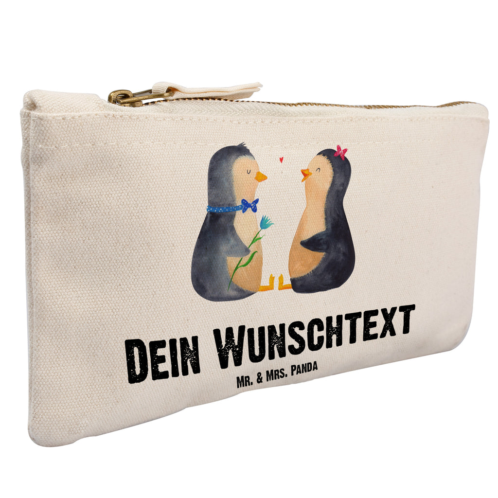 Personalisierte Schminktasche Pinguin Pärchen Personalisierte Schminktasche, Personalisierte Kosmetiktasche, Personalisierter Kosmetikbeutel, Personalisiertes Stiftemäppchen, Personalisiertes Etui, Personalisierte Federmappe, Personalisierte Makeup Bag, Personalisiertes Schminketui, Personalisiertes Kosmetiketui, Personalisiertes Schlamperetui, Schminktasche mit Namen, Kosmetiktasche mit Namen, Kosmetikbeutel mit Namen, Stiftemäppchen mit Namen, Etui mit Namen, Federmappe mit Namen, Makeup Bg  mit Namen, Schminketui mit Namen, Kosmetiketui mit Namen, Schlamperetui mit Namen, Schminktasche personalisieren, Schminktasche bedrucken, Schminktasche selbst gestalten, Pinguin, Pinguine, Liebe, Liebespaar, Liebesbeweis, Liebesgeschenk, Verlobung, Jahrestag, Hochzeitstag, Hochzeit, Hochzeitsgeschenk, große Liebe, Traumpaar
