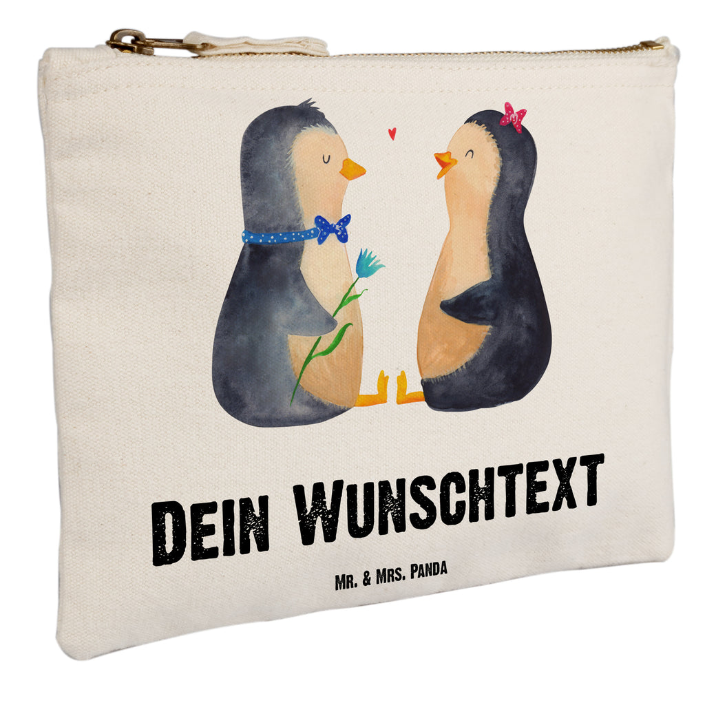 Personalisierte Schminktasche Pinguin Pärchen Personalisierte Schminktasche, Personalisierte Kosmetiktasche, Personalisierter Kosmetikbeutel, Personalisiertes Stiftemäppchen, Personalisiertes Etui, Personalisierte Federmappe, Personalisierte Makeup Bag, Personalisiertes Schminketui, Personalisiertes Kosmetiketui, Personalisiertes Schlamperetui, Schminktasche mit Namen, Kosmetiktasche mit Namen, Kosmetikbeutel mit Namen, Stiftemäppchen mit Namen, Etui mit Namen, Federmappe mit Namen, Makeup Bg  mit Namen, Schminketui mit Namen, Kosmetiketui mit Namen, Schlamperetui mit Namen, Schminktasche personalisieren, Schminktasche bedrucken, Schminktasche selbst gestalten, Pinguin, Pinguine, Liebe, Liebespaar, Liebesbeweis, Liebesgeschenk, Verlobung, Jahrestag, Hochzeitstag, Hochzeit, Hochzeitsgeschenk, große Liebe, Traumpaar