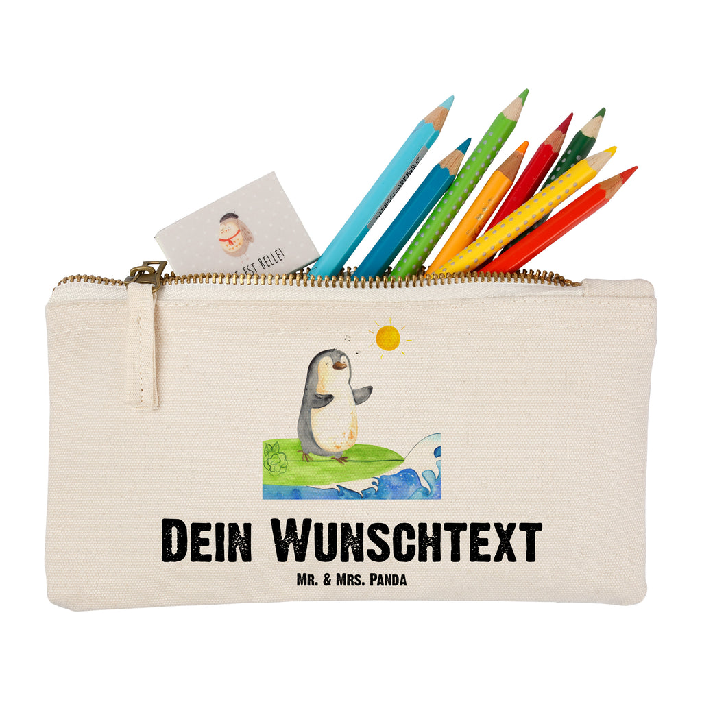 Personalisierte Schminktasche Pinguin Surfer Personalisierte Schminktasche, Personalisierte Kosmetiktasche, Personalisierter Kosmetikbeutel, Personalisiertes Stiftemäppchen, Personalisiertes Etui, Personalisierte Federmappe, Personalisierte Makeup Bag, Personalisiertes Schminketui, Personalisiertes Kosmetiketui, Personalisiertes Schlamperetui, Schminktasche mit Namen, Kosmetiktasche mit Namen, Kosmetikbeutel mit Namen, Stiftemäppchen mit Namen, Etui mit Namen, Federmappe mit Namen, Makeup Bg  mit Namen, Schminketui mit Namen, Kosmetiketui mit Namen, Schlamperetui mit Namen, Schminktasche personalisieren, Schminktasche bedrucken, Schminktasche selbst gestalten, Pinguin, Pinguine, surfen, Surfer, Hawaii, Urlaub, Wellen, Wellen reiten, Portugal