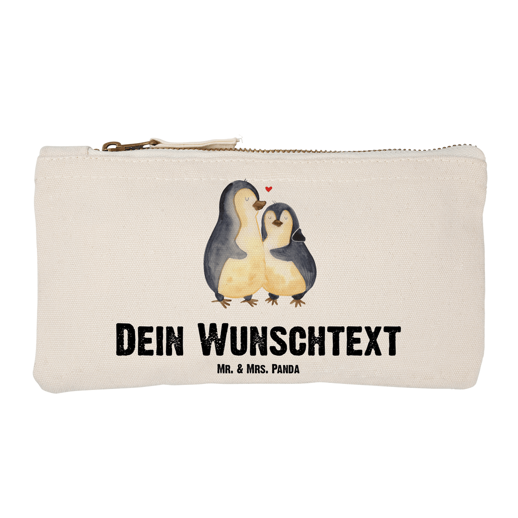 Personalisierte Schminktasche Pinguin umarmend Personalisierte Schminktasche, Personalisierte Kosmetiktasche, Personalisierter Kosmetikbeutel, Personalisiertes Stiftemäppchen, Personalisiertes Etui, Personalisierte Federmappe, Personalisierte Makeup Bag, Personalisiertes Schminketui, Personalisiertes Kosmetiketui, Personalisiertes Schlamperetui, Schminktasche mit Namen, Kosmetiktasche mit Namen, Kosmetikbeutel mit Namen, Stiftemäppchen mit Namen, Etui mit Namen, Federmappe mit Namen, Makeup Bg  mit Namen, Schminketui mit Namen, Kosmetiketui mit Namen, Schlamperetui mit Namen, Schminktasche personalisieren, Schminktasche bedrucken, Schminktasche selbst gestalten, Pinguin, Liebe, Liebespaar, Liebesbeweis, Liebesgeschenk, Verlobung, Jahrestag, Hochzeitstag, Hochzeit, Hochzeitsgeschenk