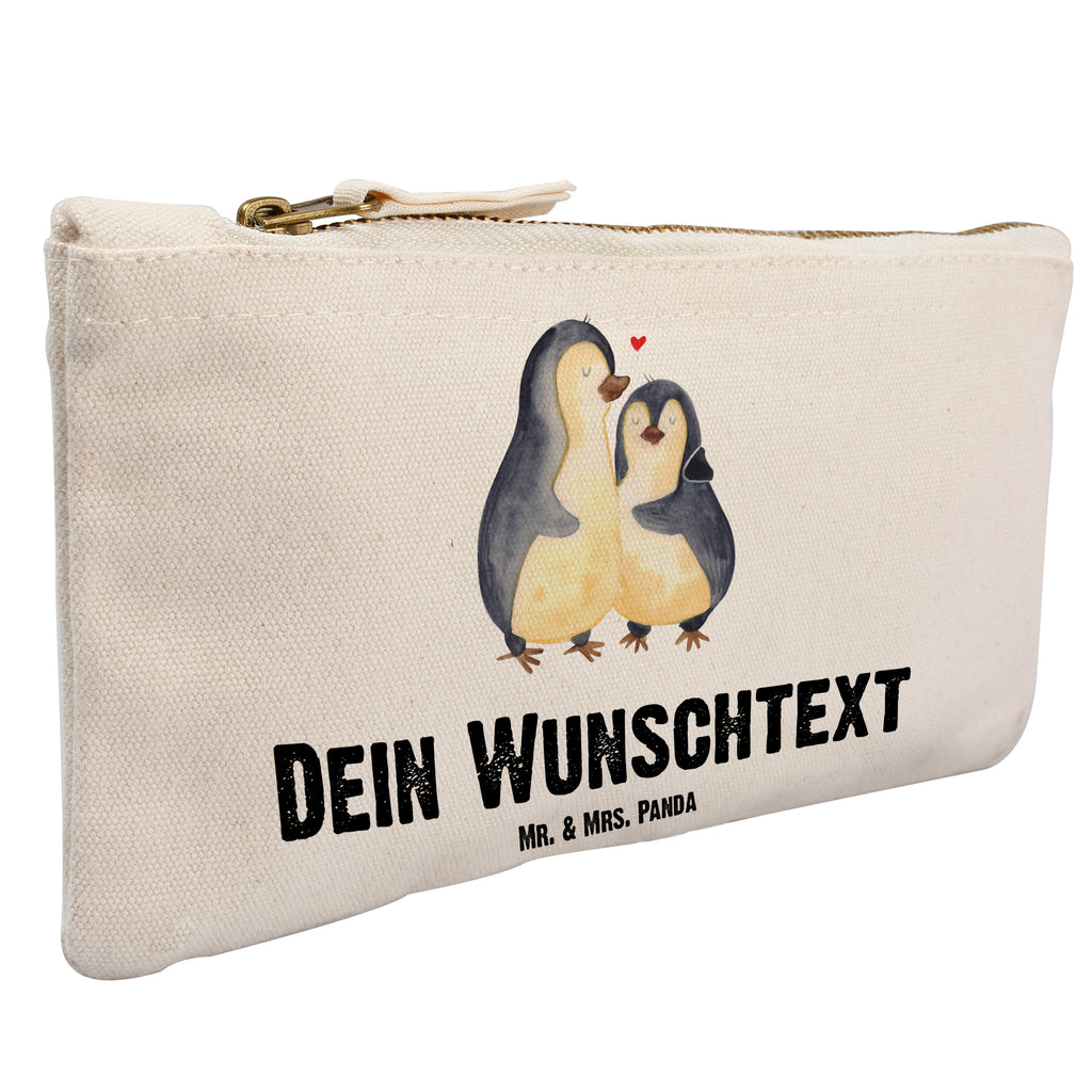 Personalisierte Schminktasche Pinguin umarmend Personalisierte Schminktasche, Personalisierte Kosmetiktasche, Personalisierter Kosmetikbeutel, Personalisiertes Stiftemäppchen, Personalisiertes Etui, Personalisierte Federmappe, Personalisierte Makeup Bag, Personalisiertes Schminketui, Personalisiertes Kosmetiketui, Personalisiertes Schlamperetui, Schminktasche mit Namen, Kosmetiktasche mit Namen, Kosmetikbeutel mit Namen, Stiftemäppchen mit Namen, Etui mit Namen, Federmappe mit Namen, Makeup Bg  mit Namen, Schminketui mit Namen, Kosmetiketui mit Namen, Schlamperetui mit Namen, Schminktasche personalisieren, Schminktasche bedrucken, Schminktasche selbst gestalten, Pinguin, Liebe, Liebespaar, Liebesbeweis, Liebesgeschenk, Verlobung, Jahrestag, Hochzeitstag, Hochzeit, Hochzeitsgeschenk