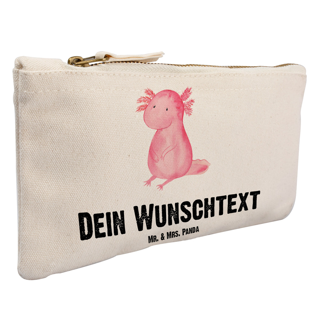 Personalisierte Schminktasche Axolotl Personalisierte Schminktasche, Personalisierte Kosmetiktasche, Personalisierter Kosmetikbeutel, Personalisiertes Stiftemäppchen, Personalisiertes Etui, Personalisierte Federmappe, Personalisierte Makeup Bag, Personalisiertes Schminketui, Personalisiertes Kosmetiketui, Personalisiertes Schlamperetui, Schminktasche mit Namen, Kosmetiktasche mit Namen, Kosmetikbeutel mit Namen, Stiftemäppchen mit Namen, Etui mit Namen, Federmappe mit Namen, Makeup Bg  mit Namen, Schminketui mit Namen, Kosmetiketui mit Namen, Schlamperetui mit Namen, Schminktasche personalisieren, Schminktasche bedrucken, Schminktasche selbst gestalten, Axolotl, Molch, Axolot, vergnügt, fröhlich, zufrieden, Lebensstil, Weisheit, Lebensweisheit, Liebe, Freundin