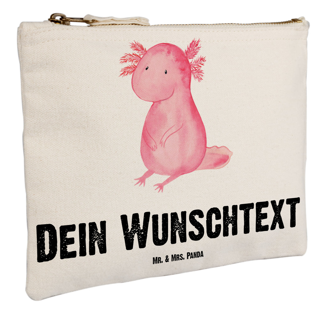 Personalisierte Schminktasche Axolotl Personalisierte Schminktasche, Personalisierte Kosmetiktasche, Personalisierter Kosmetikbeutel, Personalisiertes Stiftemäppchen, Personalisiertes Etui, Personalisierte Federmappe, Personalisierte Makeup Bag, Personalisiertes Schminketui, Personalisiertes Kosmetiketui, Personalisiertes Schlamperetui, Schminktasche mit Namen, Kosmetiktasche mit Namen, Kosmetikbeutel mit Namen, Stiftemäppchen mit Namen, Etui mit Namen, Federmappe mit Namen, Makeup Bg  mit Namen, Schminketui mit Namen, Kosmetiketui mit Namen, Schlamperetui mit Namen, Schminktasche personalisieren, Schminktasche bedrucken, Schminktasche selbst gestalten, Axolotl, Molch, Axolot, vergnügt, fröhlich, zufrieden, Lebensstil, Weisheit, Lebensweisheit, Liebe, Freundin