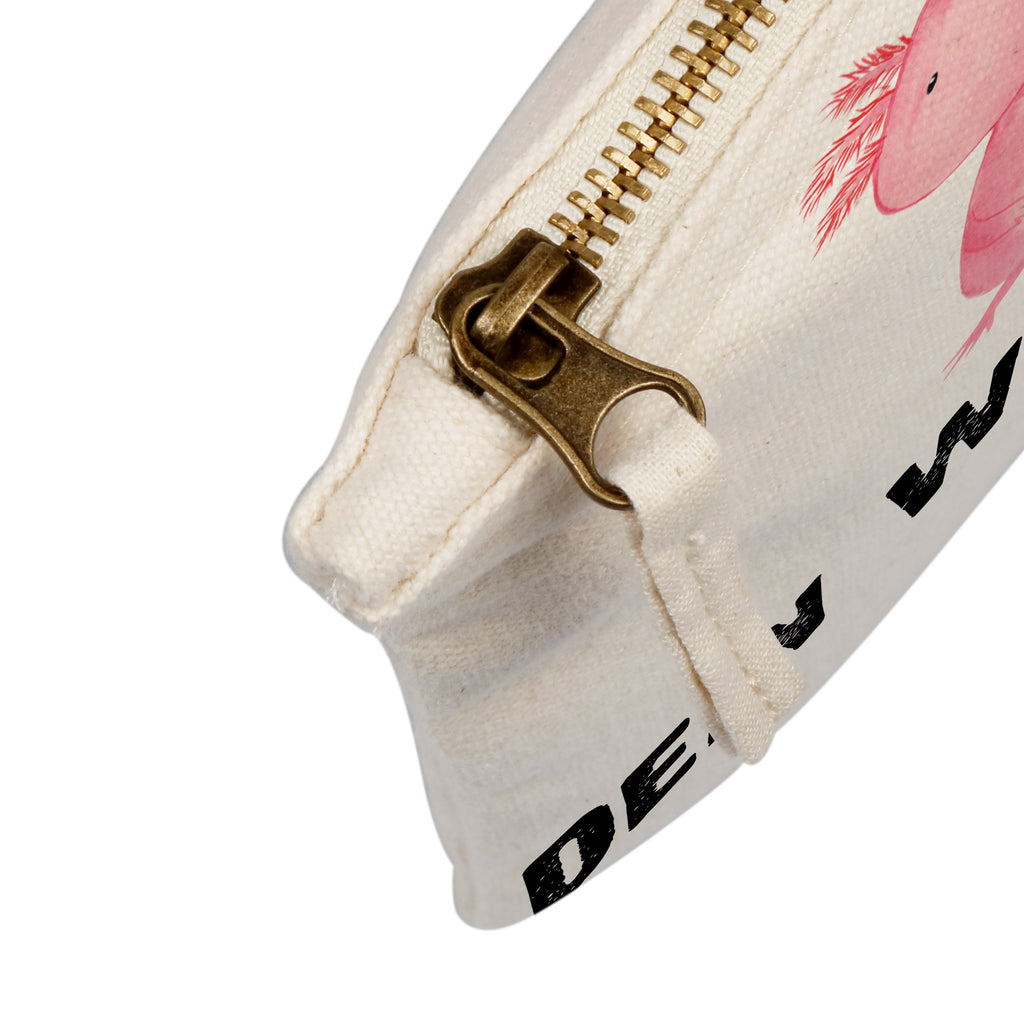 Personalisierte Schminktasche Axolotl Personalisierte Schminktasche, Personalisierte Kosmetiktasche, Personalisierter Kosmetikbeutel, Personalisiertes Stiftemäppchen, Personalisiertes Etui, Personalisierte Federmappe, Personalisierte Makeup Bag, Personalisiertes Schminketui, Personalisiertes Kosmetiketui, Personalisiertes Schlamperetui, Schminktasche mit Namen, Kosmetiktasche mit Namen, Kosmetikbeutel mit Namen, Stiftemäppchen mit Namen, Etui mit Namen, Federmappe mit Namen, Makeup Bg  mit Namen, Schminketui mit Namen, Kosmetiketui mit Namen, Schlamperetui mit Namen, Schminktasche personalisieren, Schminktasche bedrucken, Schminktasche selbst gestalten, Axolotl, Molch, Axolot, vergnügt, fröhlich, zufrieden, Lebensstil, Weisheit, Lebensweisheit, Liebe, Freundin