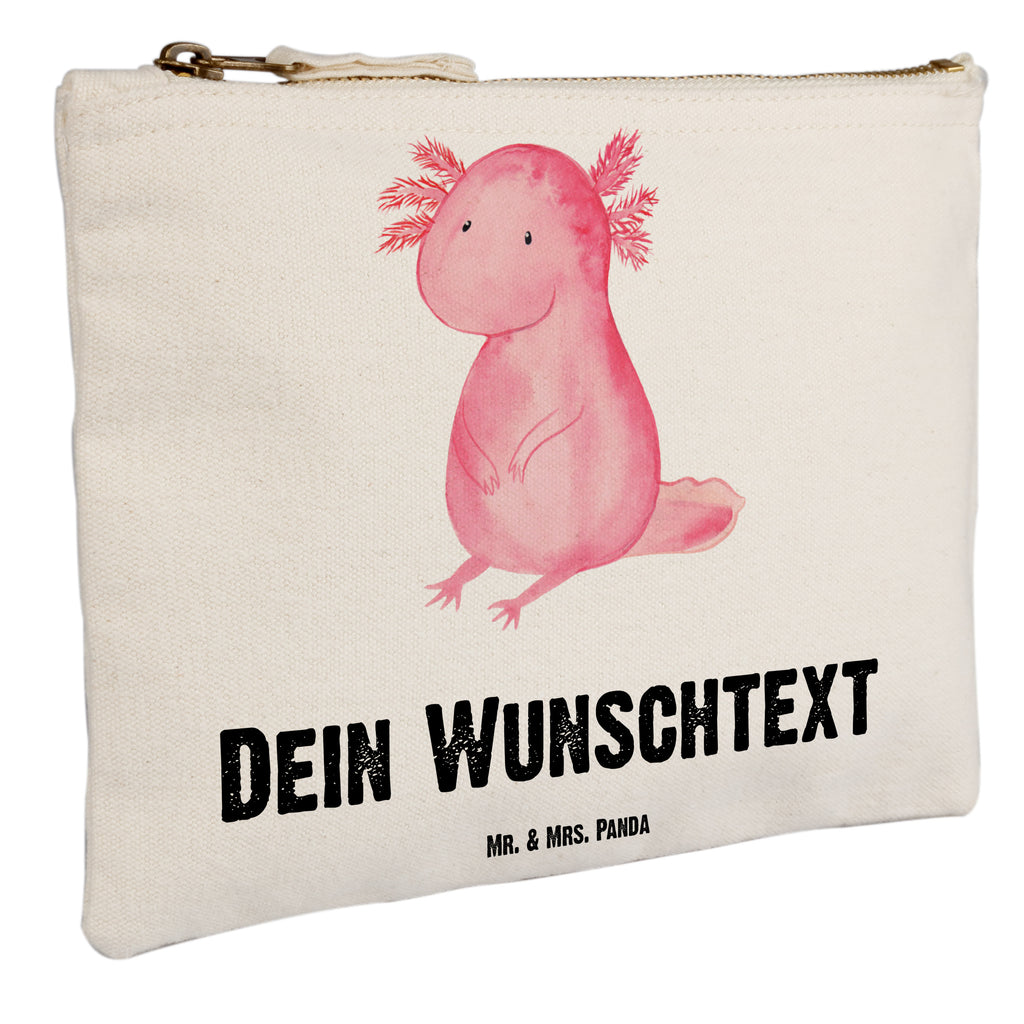 Personalisierte Schminktasche Axolotl Personalisierte Schminktasche, Personalisierte Kosmetiktasche, Personalisierter Kosmetikbeutel, Personalisiertes Stiftemäppchen, Personalisiertes Etui, Personalisierte Federmappe, Personalisierte Makeup Bag, Personalisiertes Schminketui, Personalisiertes Kosmetiketui, Personalisiertes Schlamperetui, Schminktasche mit Namen, Kosmetiktasche mit Namen, Kosmetikbeutel mit Namen, Stiftemäppchen mit Namen, Etui mit Namen, Federmappe mit Namen, Makeup Bg  mit Namen, Schminketui mit Namen, Kosmetiketui mit Namen, Schlamperetui mit Namen, Schminktasche personalisieren, Schminktasche bedrucken, Schminktasche selbst gestalten, Axolotl, Molch, Axolot, vergnügt, fröhlich, zufrieden, Lebensstil, Weisheit, Lebensweisheit, Liebe, Freundin