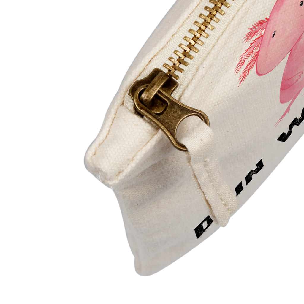Personalisierte Schminktasche Axolotl Personalisierte Schminktasche, Personalisierte Kosmetiktasche, Personalisierter Kosmetikbeutel, Personalisiertes Stiftemäppchen, Personalisiertes Etui, Personalisierte Federmappe, Personalisierte Makeup Bag, Personalisiertes Schminketui, Personalisiertes Kosmetiketui, Personalisiertes Schlamperetui, Schminktasche mit Namen, Kosmetiktasche mit Namen, Kosmetikbeutel mit Namen, Stiftemäppchen mit Namen, Etui mit Namen, Federmappe mit Namen, Makeup Bg  mit Namen, Schminketui mit Namen, Kosmetiketui mit Namen, Schlamperetui mit Namen, Schminktasche personalisieren, Schminktasche bedrucken, Schminktasche selbst gestalten, Axolotl, Molch, Axolot, vergnügt, fröhlich, zufrieden, Lebensstil, Weisheit, Lebensweisheit, Liebe, Freundin
