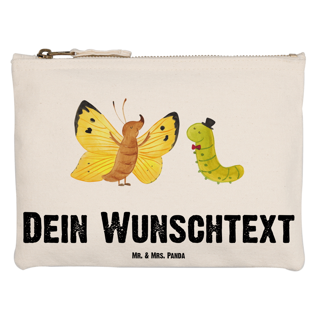 Personalisierte Schminktasche Raupe & Schmetterling Personalisierte Schminktasche, Personalisierte Kosmetiktasche, Personalisierter Kosmetikbeutel, Personalisiertes Stiftemäppchen, Personalisiertes Etui, Personalisierte Federmappe, Personalisierte Makeup Bag, Personalisiertes Schminketui, Personalisiertes Kosmetiketui, Personalisiertes Schlamperetui, Schminktasche mit Namen, Kosmetiktasche mit Namen, Kosmetikbeutel mit Namen, Stiftemäppchen mit Namen, Etui mit Namen, Federmappe mit Namen, Makeup Bg  mit Namen, Schminketui mit Namen, Kosmetiketui mit Namen, Schlamperetui mit Namen, Schminktasche personalisieren, Schminktasche bedrucken, Schminktasche selbst gestalten, süße Tiermotive, gute Laune, lustige Sprüche, Tiere, Raupe, Schmetterling, Zitronenfalter, Entwicklung, Erwachsen werden, Kokon, Hut, Hütchen, Schönheit, Aufwachsen
