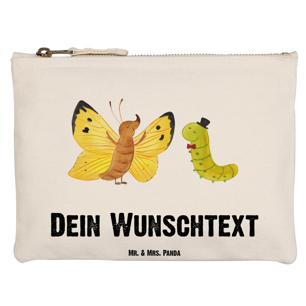 Personalisierte Schminktasche Raupe & Schmetterling Personalisierte Schminktasche, Personalisierte Kosmetiktasche, Personalisierter Kosmetikbeutel, Personalisiertes Stiftemäppchen, Personalisiertes Etui, Personalisierte Federmappe, Personalisierte Makeup Bag, Personalisiertes Schminketui, Personalisiertes Kosmetiketui, Personalisiertes Schlamperetui, Schminktasche mit Namen, Kosmetiktasche mit Namen, Kosmetikbeutel mit Namen, Stiftemäppchen mit Namen, Etui mit Namen, Federmappe mit Namen, Makeup Bg  mit Namen, Schminketui mit Namen, Kosmetiketui mit Namen, Schlamperetui mit Namen, Schminktasche personalisieren, Schminktasche bedrucken, Schminktasche selbst gestalten, süße Tiermotive, gute Laune, lustige Sprüche, Tiere, Raupe, Schmetterling, Zitronenfalter, Entwicklung, Erwachsen werden, Kokon, Hut, Hütchen, Schönheit, Aufwachsen