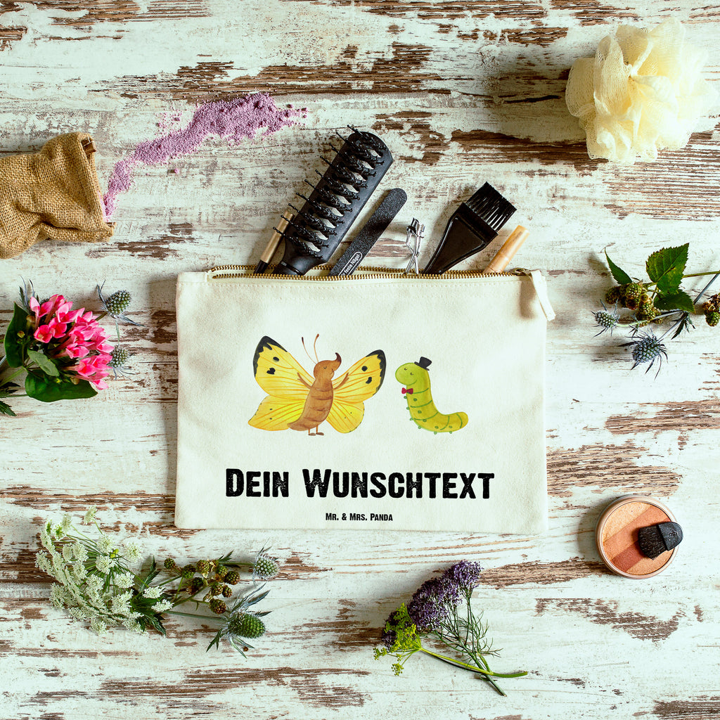 Personalisierte Schminktasche Raupe & Schmetterling Personalisierte Schminktasche, Personalisierte Kosmetiktasche, Personalisierter Kosmetikbeutel, Personalisiertes Stiftemäppchen, Personalisiertes Etui, Personalisierte Federmappe, Personalisierte Makeup Bag, Personalisiertes Schminketui, Personalisiertes Kosmetiketui, Personalisiertes Schlamperetui, Schminktasche mit Namen, Kosmetiktasche mit Namen, Kosmetikbeutel mit Namen, Stiftemäppchen mit Namen, Etui mit Namen, Federmappe mit Namen, Makeup Bg  mit Namen, Schminketui mit Namen, Kosmetiketui mit Namen, Schlamperetui mit Namen, Schminktasche personalisieren, Schminktasche bedrucken, Schminktasche selbst gestalten, süße Tiermotive, gute Laune, lustige Sprüche, Tiere, Raupe, Schmetterling, Zitronenfalter, Entwicklung, Erwachsen werden, Kokon, Hut, Hütchen, Schönheit, Aufwachsen