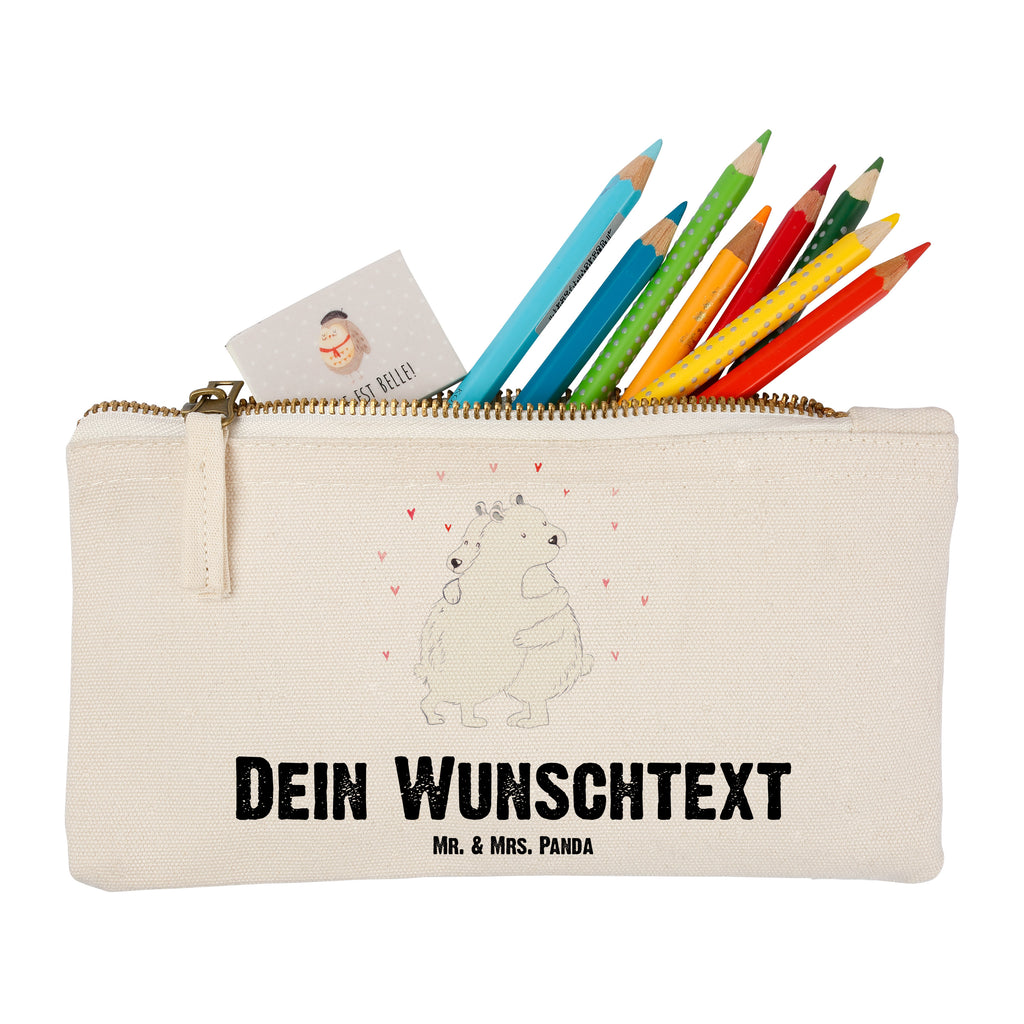 Personalisierte Schminktasche Eisbär Umarmen Personalisierte Schminktasche, Personalisierte Kosmetiktasche, Personalisierter Kosmetikbeutel, Personalisiertes Stiftemäppchen, Personalisiertes Etui, Personalisierte Federmappe, Personalisierte Makeup Bag, Personalisiertes Schminketui, Personalisiertes Kosmetiketui, Personalisiertes Schlamperetui, Schminktasche mit Namen, Kosmetiktasche mit Namen, Kosmetikbeutel mit Namen, Stiftemäppchen mit Namen, Etui mit Namen, Federmappe mit Namen, Makeup Bg  mit Namen, Schminketui mit Namen, Kosmetiketui mit Namen, Schlamperetui mit Namen, Schminktasche personalisieren, Schminktasche bedrucken, Schminktasche selbst gestalten, süße Tiermotive, gute Laune, lustige Sprüche, Tiere