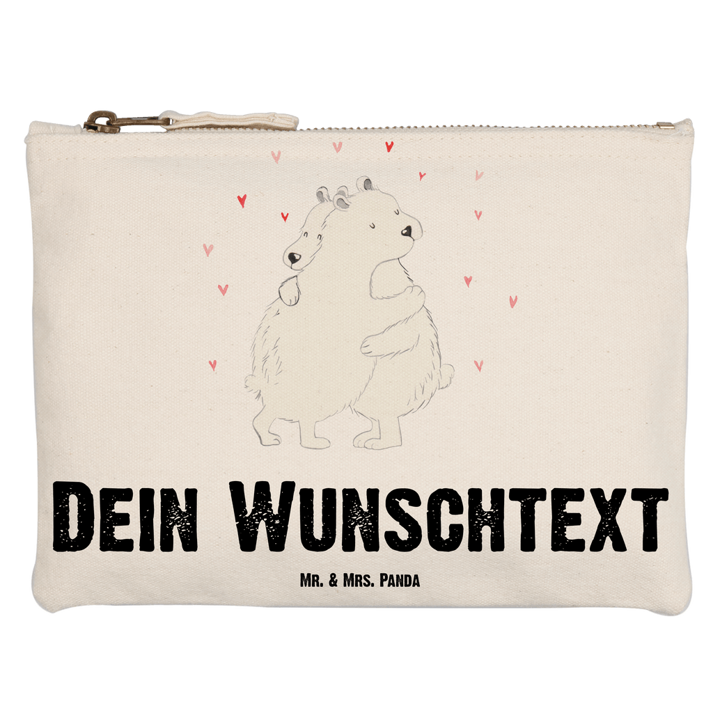 Personalisierte Schminktasche Eisbär Umarmen Personalisierte Schminktasche, Personalisierte Kosmetiktasche, Personalisierter Kosmetikbeutel, Personalisiertes Stiftemäppchen, Personalisiertes Etui, Personalisierte Federmappe, Personalisierte Makeup Bag, Personalisiertes Schminketui, Personalisiertes Kosmetiketui, Personalisiertes Schlamperetui, Schminktasche mit Namen, Kosmetiktasche mit Namen, Kosmetikbeutel mit Namen, Stiftemäppchen mit Namen, Etui mit Namen, Federmappe mit Namen, Makeup Bg  mit Namen, Schminketui mit Namen, Kosmetiketui mit Namen, Schlamperetui mit Namen, Schminktasche personalisieren, Schminktasche bedrucken, Schminktasche selbst gestalten, süße Tiermotive, gute Laune, lustige Sprüche, Tiere