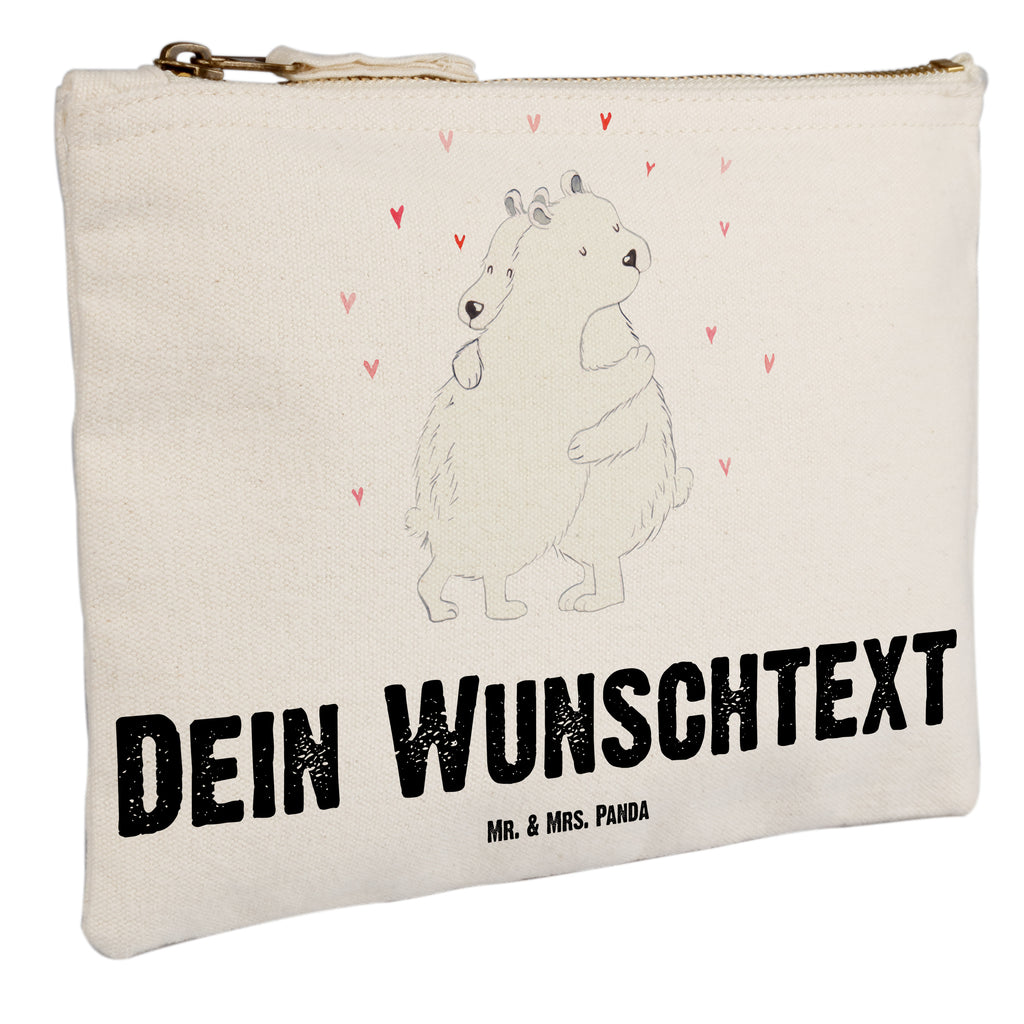 Personalisierte Schminktasche Eisbär Umarmen Personalisierte Schminktasche, Personalisierte Kosmetiktasche, Personalisierter Kosmetikbeutel, Personalisiertes Stiftemäppchen, Personalisiertes Etui, Personalisierte Federmappe, Personalisierte Makeup Bag, Personalisiertes Schminketui, Personalisiertes Kosmetiketui, Personalisiertes Schlamperetui, Schminktasche mit Namen, Kosmetiktasche mit Namen, Kosmetikbeutel mit Namen, Stiftemäppchen mit Namen, Etui mit Namen, Federmappe mit Namen, Makeup Bg  mit Namen, Schminketui mit Namen, Kosmetiketui mit Namen, Schlamperetui mit Namen, Schminktasche personalisieren, Schminktasche bedrucken, Schminktasche selbst gestalten, süße Tiermotive, gute Laune, lustige Sprüche, Tiere