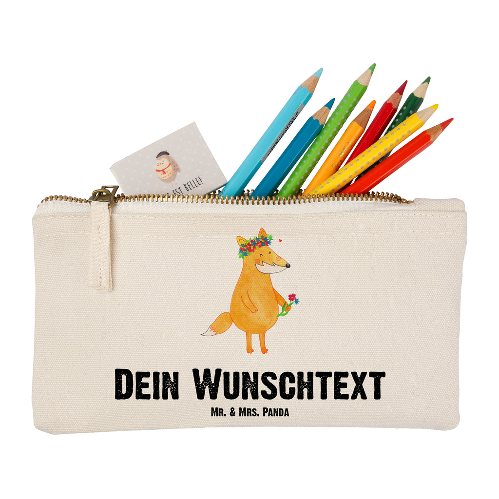 Personalisierte Schminktasche Fuchs Blumenliebe Personalisierte Schminktasche, Personalisierte Kosmetiktasche, Personalisierter Kosmetikbeutel, Personalisiertes Stiftemäppchen, Personalisiertes Etui, Personalisierte Federmappe, Personalisierte Makeup Bag, Personalisiertes Schminketui, Personalisiertes Kosmetiketui, Personalisiertes Schlamperetui, Schminktasche mit Namen, Kosmetiktasche mit Namen, Kosmetikbeutel mit Namen, Stiftemäppchen mit Namen, Etui mit Namen, Federmappe mit Namen, Makeup Bg  mit Namen, Schminketui mit Namen, Kosmetiketui mit Namen, Schlamperetui mit Namen, Schminktasche personalisieren, Schminktasche bedrucken, Schminktasche selbst gestalten, Fuchs, Füchse, Fox, Liebe, Freundin, Fuchsmädchen, Blumenmädchen, Freundinnen, Liebesbeweis, Blume, Blumen, Motivation, Freude, ich, mich, Selbstliebe