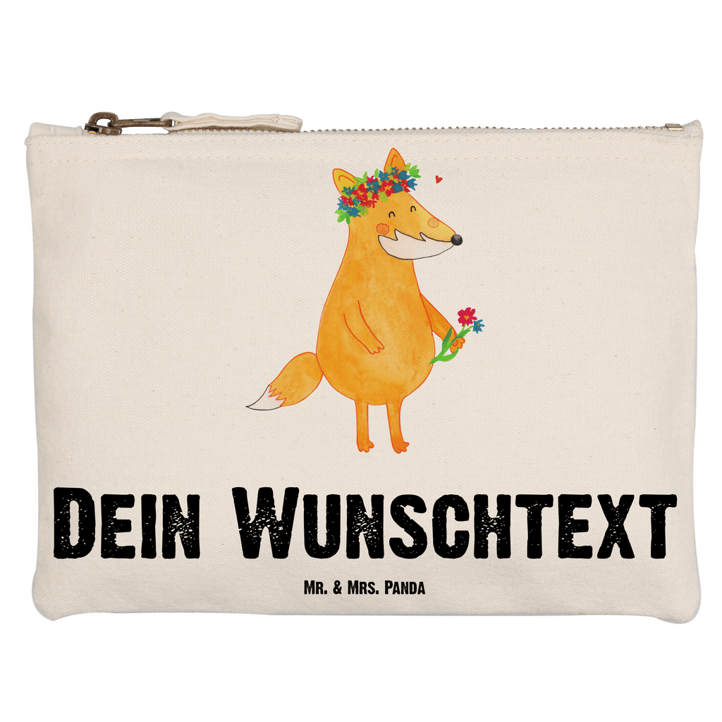 Personalisierte Schminktasche Fuchs Blumenliebe Personalisierte Schminktasche, Personalisierte Kosmetiktasche, Personalisierter Kosmetikbeutel, Personalisiertes Stiftemäppchen, Personalisiertes Etui, Personalisierte Federmappe, Personalisierte Makeup Bag, Personalisiertes Schminketui, Personalisiertes Kosmetiketui, Personalisiertes Schlamperetui, Schminktasche mit Namen, Kosmetiktasche mit Namen, Kosmetikbeutel mit Namen, Stiftemäppchen mit Namen, Etui mit Namen, Federmappe mit Namen, Makeup Bg  mit Namen, Schminketui mit Namen, Kosmetiketui mit Namen, Schlamperetui mit Namen, Schminktasche personalisieren, Schminktasche bedrucken, Schminktasche selbst gestalten, Fuchs, Füchse, Fox, Liebe, Freundin, Fuchsmädchen, Blumenmädchen, Freundinnen, Liebesbeweis, Blume, Blumen, Motivation, Freude, ich, mich, Selbstliebe