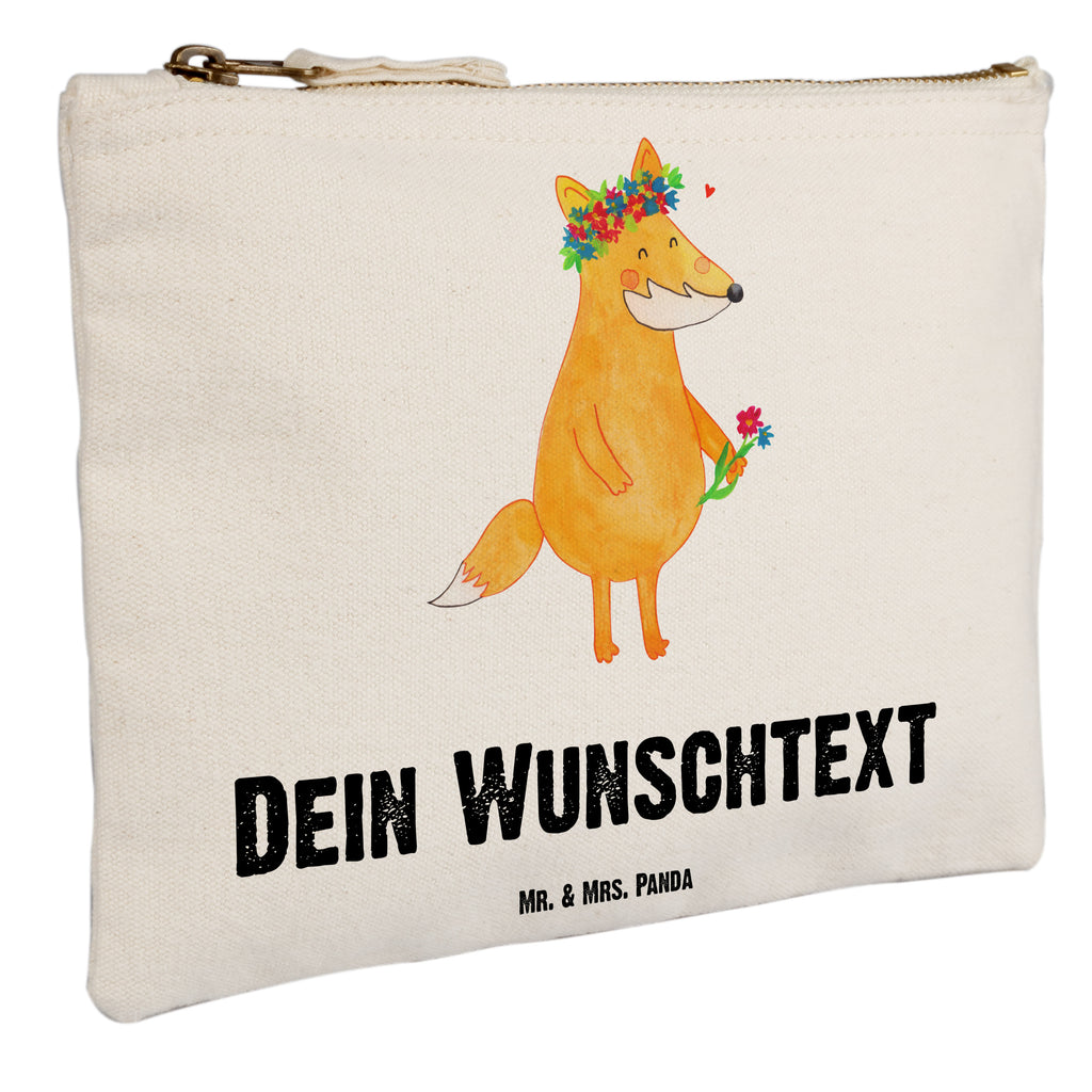 Personalisierte Schminktasche Fuchs Blumenliebe Personalisierte Schminktasche, Personalisierte Kosmetiktasche, Personalisierter Kosmetikbeutel, Personalisiertes Stiftemäppchen, Personalisiertes Etui, Personalisierte Federmappe, Personalisierte Makeup Bag, Personalisiertes Schminketui, Personalisiertes Kosmetiketui, Personalisiertes Schlamperetui, Schminktasche mit Namen, Kosmetiktasche mit Namen, Kosmetikbeutel mit Namen, Stiftemäppchen mit Namen, Etui mit Namen, Federmappe mit Namen, Makeup Bg  mit Namen, Schminketui mit Namen, Kosmetiketui mit Namen, Schlamperetui mit Namen, Schminktasche personalisieren, Schminktasche bedrucken, Schminktasche selbst gestalten, Fuchs, Füchse, Fox, Liebe, Freundin, Fuchsmädchen, Blumenmädchen, Freundinnen, Liebesbeweis, Blume, Blumen, Motivation, Freude, ich, mich, Selbstliebe