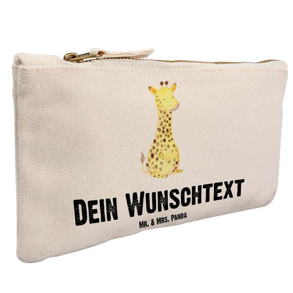 Personalisierte Schminktasche Giraffe Zufrieden Personalisierte Schminktasche, Personalisierte Kosmetiktasche, Personalisierter Kosmetikbeutel, Personalisiertes Stiftemäppchen, Personalisiertes Etui, Personalisierte Federmappe, Personalisierte Makeup Bag, Personalisiertes Schminketui, Personalisiertes Kosmetiketui, Personalisiertes Schlamperetui, Schminktasche mit Namen, Kosmetiktasche mit Namen, Kosmetikbeutel mit Namen, Stiftemäppchen mit Namen, Etui mit Namen, Federmappe mit Namen, Makeup Bg  mit Namen, Schminketui mit Namen, Kosmetiketui mit Namen, Schlamperetui mit Namen, Schminktasche personalisieren, Schminktasche bedrucken, Schminktasche selbst gestalten, Afrika, Wildtiere, Giraffe, Zufrieden, Glück, Abenteuer