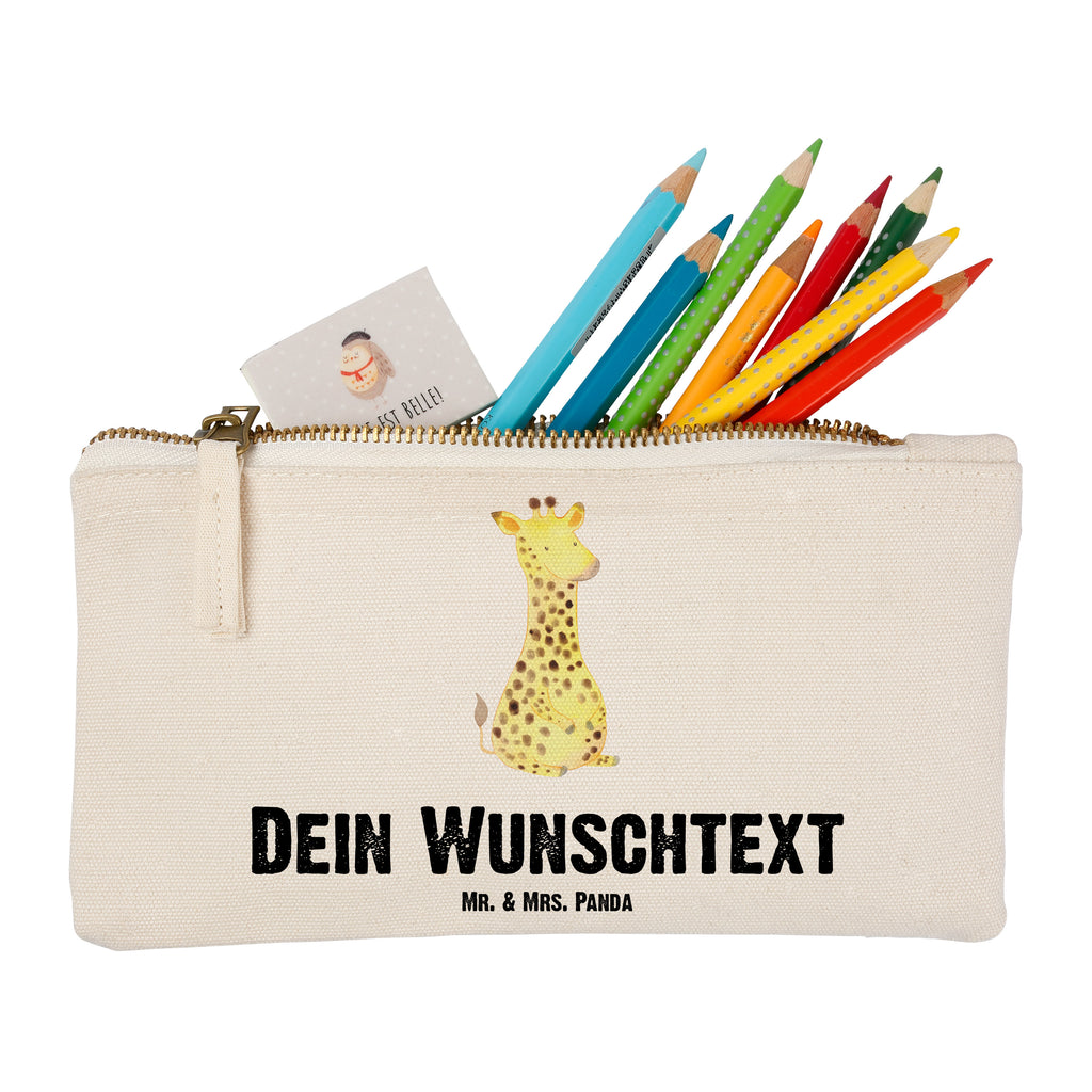 Personalisierte Schminktasche Giraffe Zufrieden Personalisierte Schminktasche, Personalisierte Kosmetiktasche, Personalisierter Kosmetikbeutel, Personalisiertes Stiftemäppchen, Personalisiertes Etui, Personalisierte Federmappe, Personalisierte Makeup Bag, Personalisiertes Schminketui, Personalisiertes Kosmetiketui, Personalisiertes Schlamperetui, Schminktasche mit Namen, Kosmetiktasche mit Namen, Kosmetikbeutel mit Namen, Stiftemäppchen mit Namen, Etui mit Namen, Federmappe mit Namen, Makeup Bg  mit Namen, Schminketui mit Namen, Kosmetiketui mit Namen, Schlamperetui mit Namen, Schminktasche personalisieren, Schminktasche bedrucken, Schminktasche selbst gestalten, Afrika, Wildtiere, Giraffe, Zufrieden, Glück, Abenteuer
