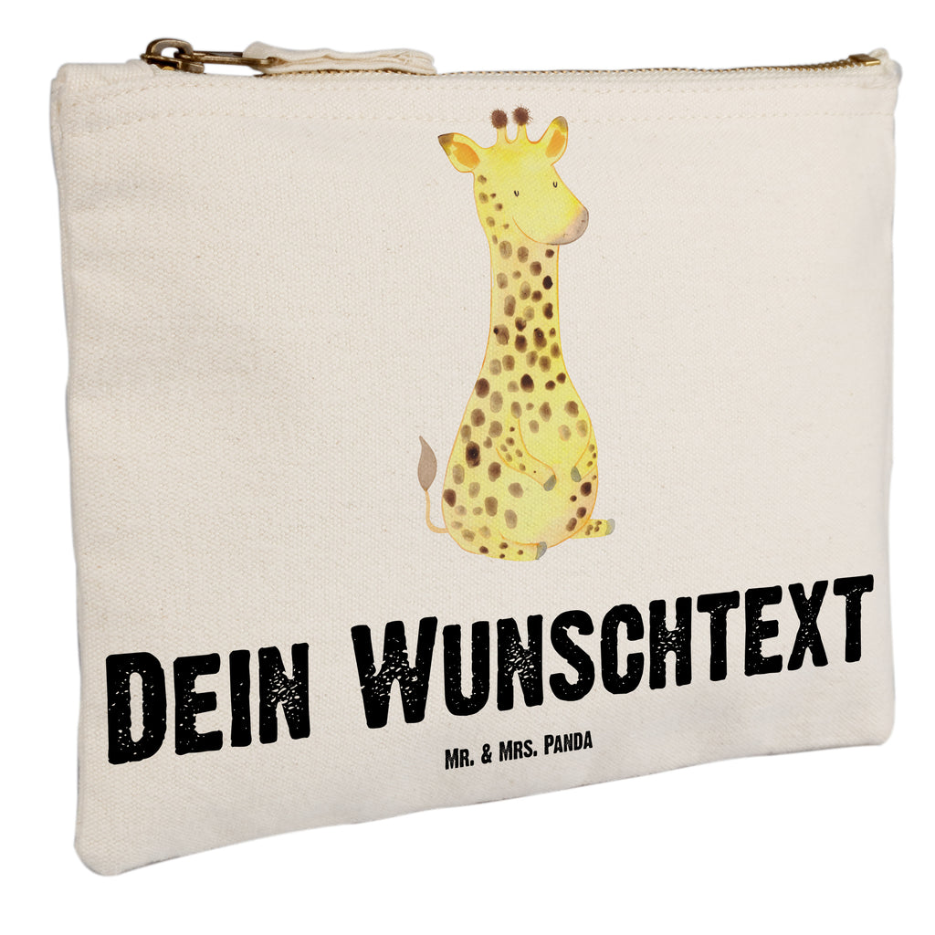 Personalisierte Schminktasche Giraffe Zufrieden Personalisierte Schminktasche, Personalisierte Kosmetiktasche, Personalisierter Kosmetikbeutel, Personalisiertes Stiftemäppchen, Personalisiertes Etui, Personalisierte Federmappe, Personalisierte Makeup Bag, Personalisiertes Schminketui, Personalisiertes Kosmetiketui, Personalisiertes Schlamperetui, Schminktasche mit Namen, Kosmetiktasche mit Namen, Kosmetikbeutel mit Namen, Stiftemäppchen mit Namen, Etui mit Namen, Federmappe mit Namen, Makeup Bg  mit Namen, Schminketui mit Namen, Kosmetiketui mit Namen, Schlamperetui mit Namen, Schminktasche personalisieren, Schminktasche bedrucken, Schminktasche selbst gestalten, Afrika, Wildtiere, Giraffe, Zufrieden, Glück, Abenteuer