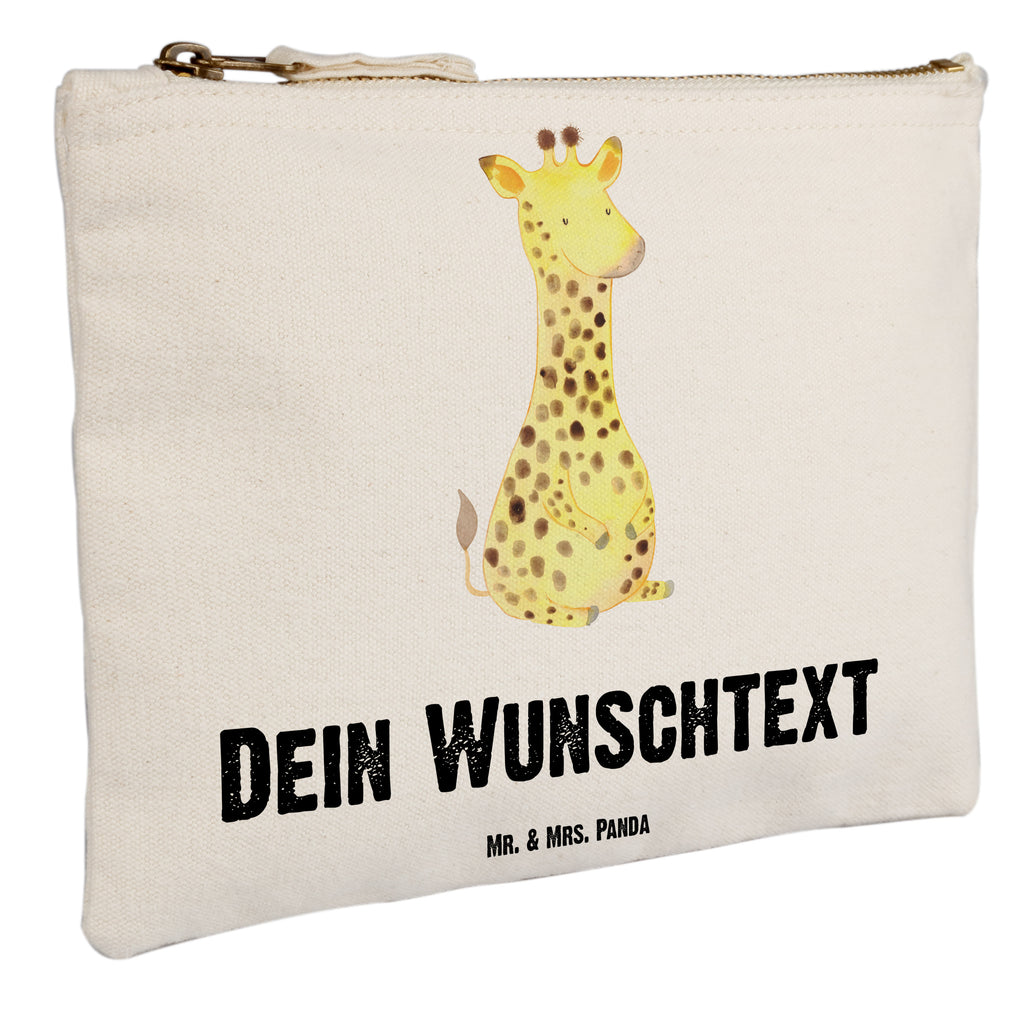 Personalisierte Schminktasche Giraffe Zufrieden Personalisierte Schminktasche, Personalisierte Kosmetiktasche, Personalisierter Kosmetikbeutel, Personalisiertes Stiftemäppchen, Personalisiertes Etui, Personalisierte Federmappe, Personalisierte Makeup Bag, Personalisiertes Schminketui, Personalisiertes Kosmetiketui, Personalisiertes Schlamperetui, Schminktasche mit Namen, Kosmetiktasche mit Namen, Kosmetikbeutel mit Namen, Stiftemäppchen mit Namen, Etui mit Namen, Federmappe mit Namen, Makeup Bg  mit Namen, Schminketui mit Namen, Kosmetiketui mit Namen, Schlamperetui mit Namen, Schminktasche personalisieren, Schminktasche bedrucken, Schminktasche selbst gestalten, Afrika, Wildtiere, Giraffe, Zufrieden, Glück, Abenteuer