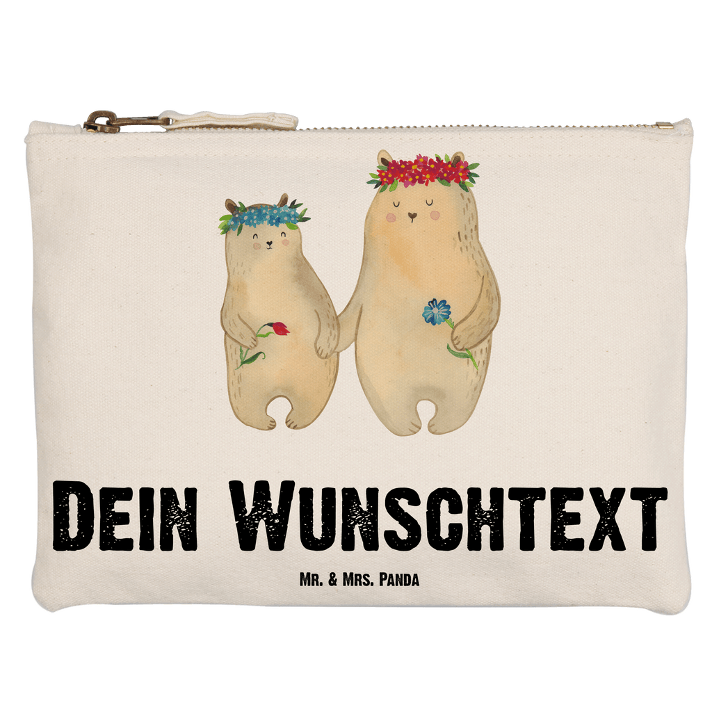 Personalisierte Schminktasche Bären mit Blumenkranz Personalisierte Schminktasche, Personalisierte Kosmetiktasche, Personalisierter Kosmetikbeutel, Personalisiertes Stiftemäppchen, Personalisiertes Etui, Personalisierte Federmappe, Personalisierte Makeup Bag, Personalisiertes Schminketui, Personalisiertes Kosmetiketui, Personalisiertes Schlamperetui, Schminktasche mit Namen, Kosmetiktasche mit Namen, Kosmetikbeutel mit Namen, Stiftemäppchen mit Namen, Etui mit Namen, Federmappe mit Namen, Makeup Bg  mit Namen, Schminketui mit Namen, Kosmetiketui mit Namen, Schlamperetui mit Namen, Schminktasche personalisieren, Schminktasche bedrucken, Schminktasche selbst gestalten, Familie, Vatertag, Muttertag, Bruder, Schwester, Mama, Papa, Oma, Opa, Bär, Bären, Mutter, Mutti, Mami, Lieblingsmensch, Lieblingsmama, beste Mutter, weltbeste Mama, Geschenk Mama. Muttertag, Tochter, Kind, Kinder, Töchter, Family, Vorbild