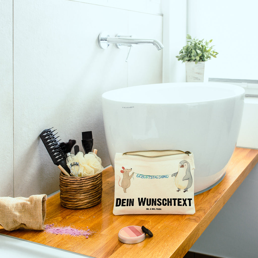 Personalisierte Schminktasche Maus Pinguin Geburtstag Personalisierte Schminktasche, Personalisierte Kosmetiktasche, Personalisierter Kosmetikbeutel, Personalisiertes Stiftemäppchen, Personalisiertes Etui, Personalisierte Federmappe, Personalisierte Makeup Bag, Personalisiertes Schminketui, Personalisiertes Kosmetiketui, Personalisiertes Schlamperetui, Schminktasche mit Namen, Kosmetiktasche mit Namen, Kosmetikbeutel mit Namen, Stiftemäppchen mit Namen, Etui mit Namen, Federmappe mit Namen, Makeup Bg  mit Namen, Schminketui mit Namen, Kosmetiketui mit Namen, Schlamperetui mit Namen, Schminktasche personalisieren, Schminktasche bedrucken, Schminktasche selbst gestalten, Geburtstag, Geburtstagsgeschenk, Geschenk, Maus, Pinguin, Geburtstage, Happy Birthday, Geburtstagsfeier