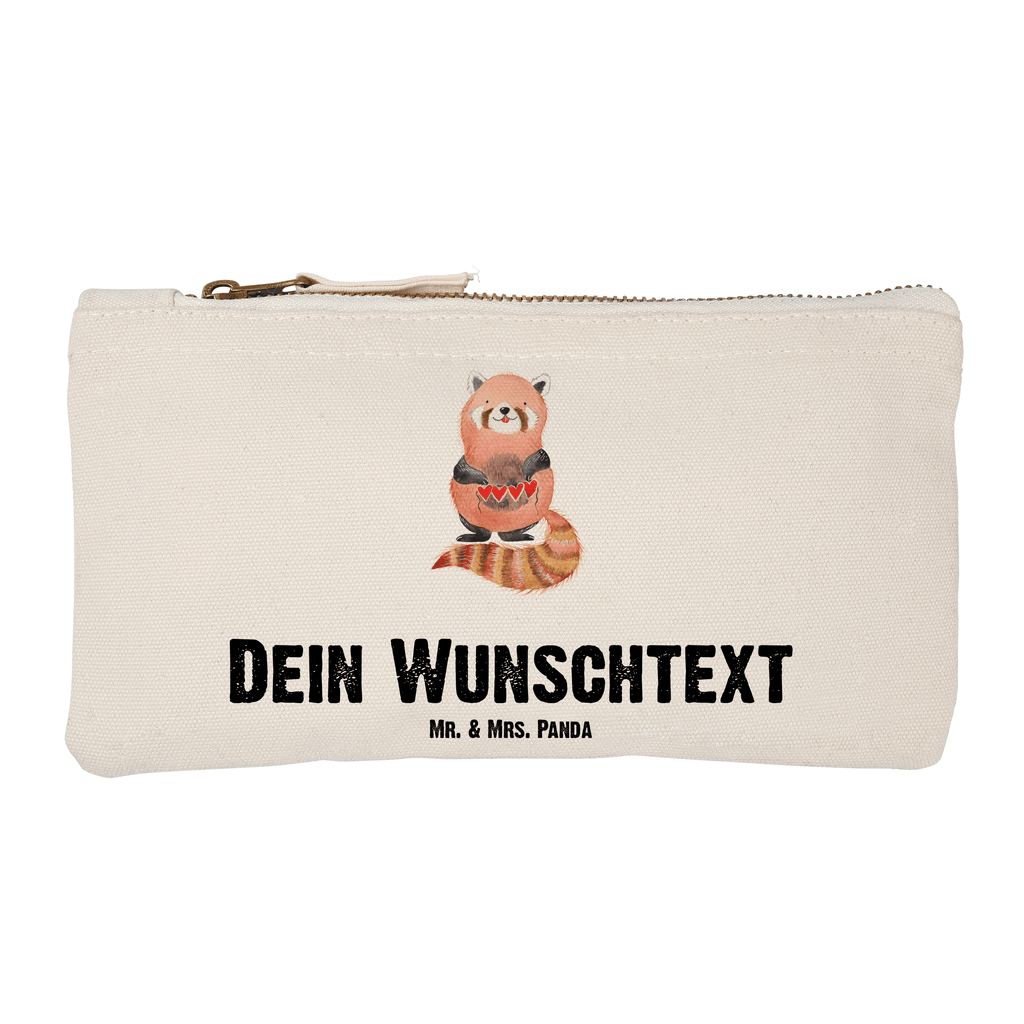 Personalisierte Schminktasche Roter Panda Personalisierte Schminktasche, Personalisierte Kosmetiktasche, Personalisierter Kosmetikbeutel, Personalisiertes Stiftemäppchen, Personalisiertes Etui, Personalisierte Federmappe, Personalisierte Makeup Bag, Personalisiertes Schminketui, Personalisiertes Kosmetiketui, Personalisiertes Schlamperetui, Schminktasche mit Namen, Kosmetiktasche mit Namen, Kosmetikbeutel mit Namen, Stiftemäppchen mit Namen, Etui mit Namen, Federmappe mit Namen, Makeup Bg  mit Namen, Schminketui mit Namen, Kosmetiketui mit Namen, Schlamperetui mit Namen, Schminktasche personalisieren, Schminktasche bedrucken, Schminktasche selbst gestalten, süße Tiermotive, gute Laune, lustige Sprüche, Tiere, Panda, Liebe, Rot, Herz, Liebling, Lieblingsmensch