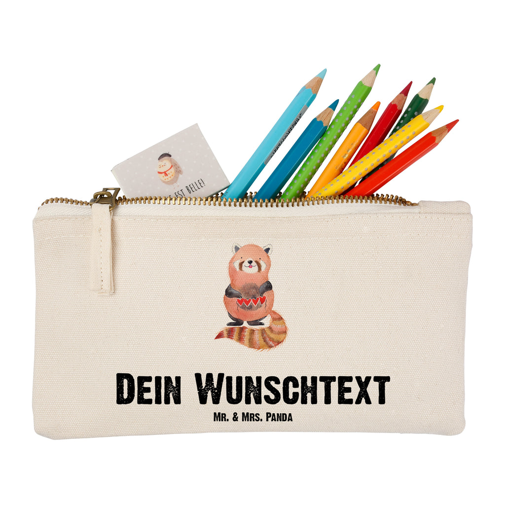 Personalisierte Schminktasche Roter Panda Personalisierte Schminktasche, Personalisierte Kosmetiktasche, Personalisierter Kosmetikbeutel, Personalisiertes Stiftemäppchen, Personalisiertes Etui, Personalisierte Federmappe, Personalisierte Makeup Bag, Personalisiertes Schminketui, Personalisiertes Kosmetiketui, Personalisiertes Schlamperetui, Schminktasche mit Namen, Kosmetiktasche mit Namen, Kosmetikbeutel mit Namen, Stiftemäppchen mit Namen, Etui mit Namen, Federmappe mit Namen, Makeup Bg  mit Namen, Schminketui mit Namen, Kosmetiketui mit Namen, Schlamperetui mit Namen, Schminktasche personalisieren, Schminktasche bedrucken, Schminktasche selbst gestalten, süße Tiermotive, gute Laune, lustige Sprüche, Tiere, Panda, Liebe, Rot, Herz, Liebling, Lieblingsmensch