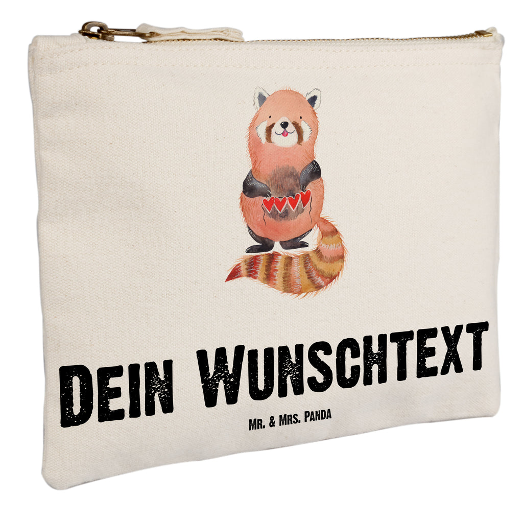 Personalisierte Schminktasche Roter Panda Personalisierte Schminktasche, Personalisierte Kosmetiktasche, Personalisierter Kosmetikbeutel, Personalisiertes Stiftemäppchen, Personalisiertes Etui, Personalisierte Federmappe, Personalisierte Makeup Bag, Personalisiertes Schminketui, Personalisiertes Kosmetiketui, Personalisiertes Schlamperetui, Schminktasche mit Namen, Kosmetiktasche mit Namen, Kosmetikbeutel mit Namen, Stiftemäppchen mit Namen, Etui mit Namen, Federmappe mit Namen, Makeup Bg  mit Namen, Schminketui mit Namen, Kosmetiketui mit Namen, Schlamperetui mit Namen, Schminktasche personalisieren, Schminktasche bedrucken, Schminktasche selbst gestalten, süße Tiermotive, gute Laune, lustige Sprüche, Tiere, Panda, Liebe, Rot, Herz, Liebling, Lieblingsmensch