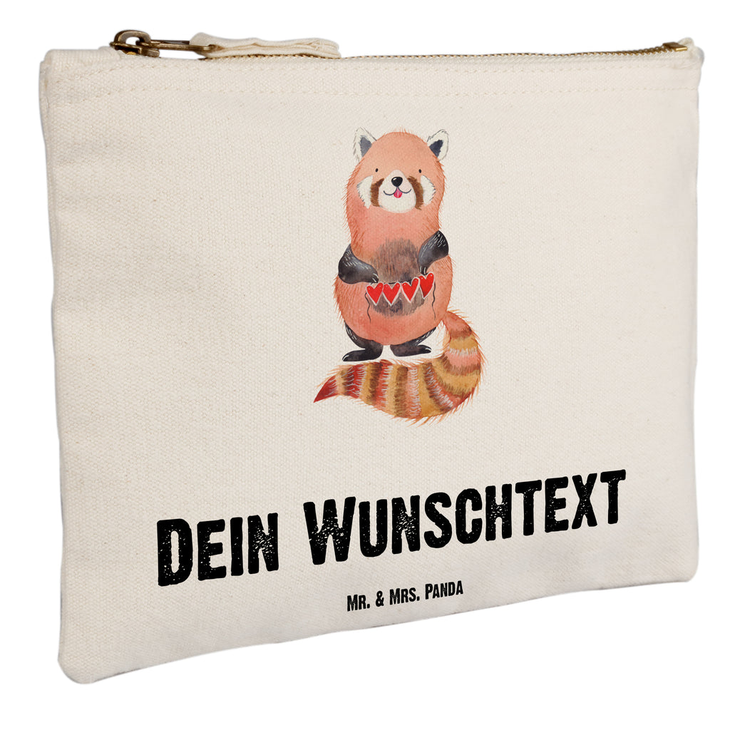 Personalisierte Schminktasche Roter Panda Personalisierte Schminktasche, Personalisierte Kosmetiktasche, Personalisierter Kosmetikbeutel, Personalisiertes Stiftemäppchen, Personalisiertes Etui, Personalisierte Federmappe, Personalisierte Makeup Bag, Personalisiertes Schminketui, Personalisiertes Kosmetiketui, Personalisiertes Schlamperetui, Schminktasche mit Namen, Kosmetiktasche mit Namen, Kosmetikbeutel mit Namen, Stiftemäppchen mit Namen, Etui mit Namen, Federmappe mit Namen, Makeup Bg  mit Namen, Schminketui mit Namen, Kosmetiketui mit Namen, Schlamperetui mit Namen, Schminktasche personalisieren, Schminktasche bedrucken, Schminktasche selbst gestalten, süße Tiermotive, gute Laune, lustige Sprüche, Tiere, Panda, Liebe, Rot, Herz, Liebling, Lieblingsmensch