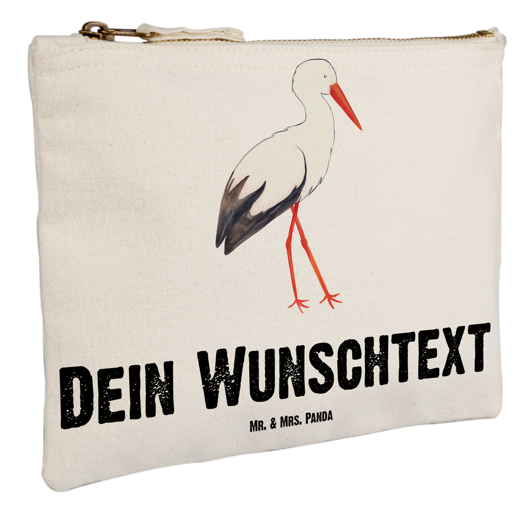Personalisierte Schminktasche Storch Personalisierte Schminktasche, Personalisierte Kosmetiktasche, Personalisierter Kosmetikbeutel, Personalisiertes Stiftemäppchen, Personalisiertes Etui, Personalisierte Federmappe, Personalisierte Makeup Bag, Personalisiertes Schminketui, Personalisiertes Kosmetiketui, Personalisiertes Schlamperetui, Schminktasche mit Namen, Kosmetiktasche mit Namen, Kosmetikbeutel mit Namen, Stiftemäppchen mit Namen, Etui mit Namen, Federmappe mit Namen, Makeup Bg  mit Namen, Schminketui mit Namen, Kosmetiketui mit Namen, Schlamperetui mit Namen, Schminktasche personalisieren, Schminktasche bedrucken, Schminktasche selbst gestalten, süße Tiermotive, gute Laune, lustige Sprüche, Tiere, Storch, Störche, Schwangerschaft, Geburt, Mutter, Mütter, Mutter werden, Schwanger, Babybauch, Baby