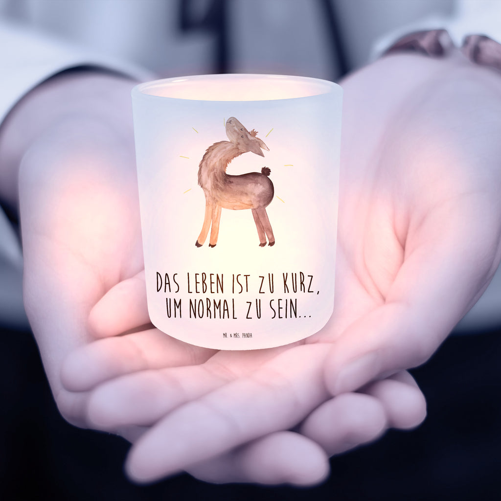 Windlicht Lama stolz Windlicht Glas, Teelichtglas, Teelichthalter, Teelichter, Kerzenglas, Windlicht Kerze, Kerzenlicht, Lama, Alpaka, Lamas, Außenseiter, Anders, Neustart, stolz, Hippie, Freundin, Freundinnen, beste Freundin, Kumpel, Familie, Family