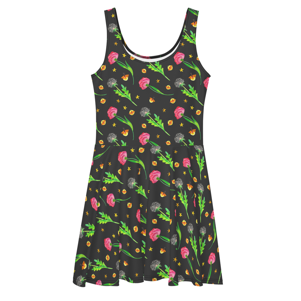 Sommerkleid Glühwürmchen Design Glühwürmchen, Muster, Blumen, Pusteblumen Sommerkleid, Kleid, Skaterkleid  