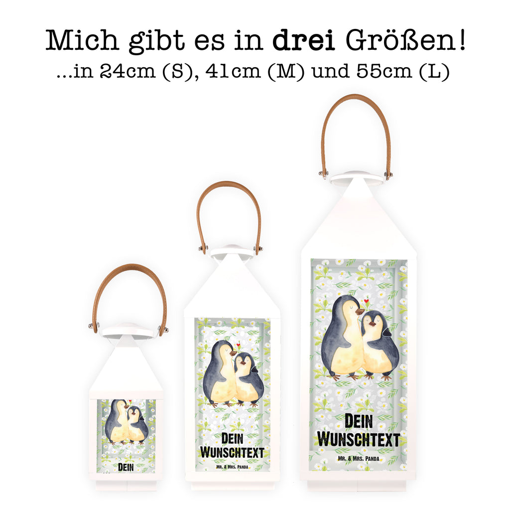 Personalisierte Deko Laterne Pinguin umarmend Gartenlampe, Gartenleuchte, Gartendekoration, Gartenlicht, Laterne  kleine Laternen, XXL Laternen, Laterne groß, Pinguin, Liebe, Liebespaar, Liebesbeweis, Liebesgeschenk, Verlobung, Jahrestag, Hochzeitstag, Hochzeit, Hochzeitsgeschenk