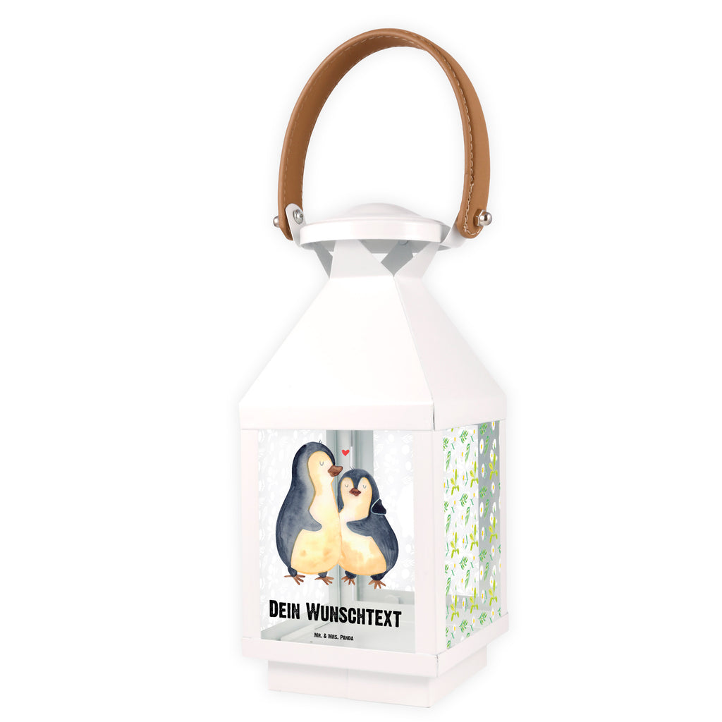 Personalisierte Deko Laterne Pinguin umarmend Gartenlampe, Gartenleuchte, Gartendekoration, Gartenlicht, Laterne  kleine Laternen, XXL Laternen, Laterne groß, Pinguin, Liebe, Liebespaar, Liebesbeweis, Liebesgeschenk, Verlobung, Jahrestag, Hochzeitstag, Hochzeit, Hochzeitsgeschenk