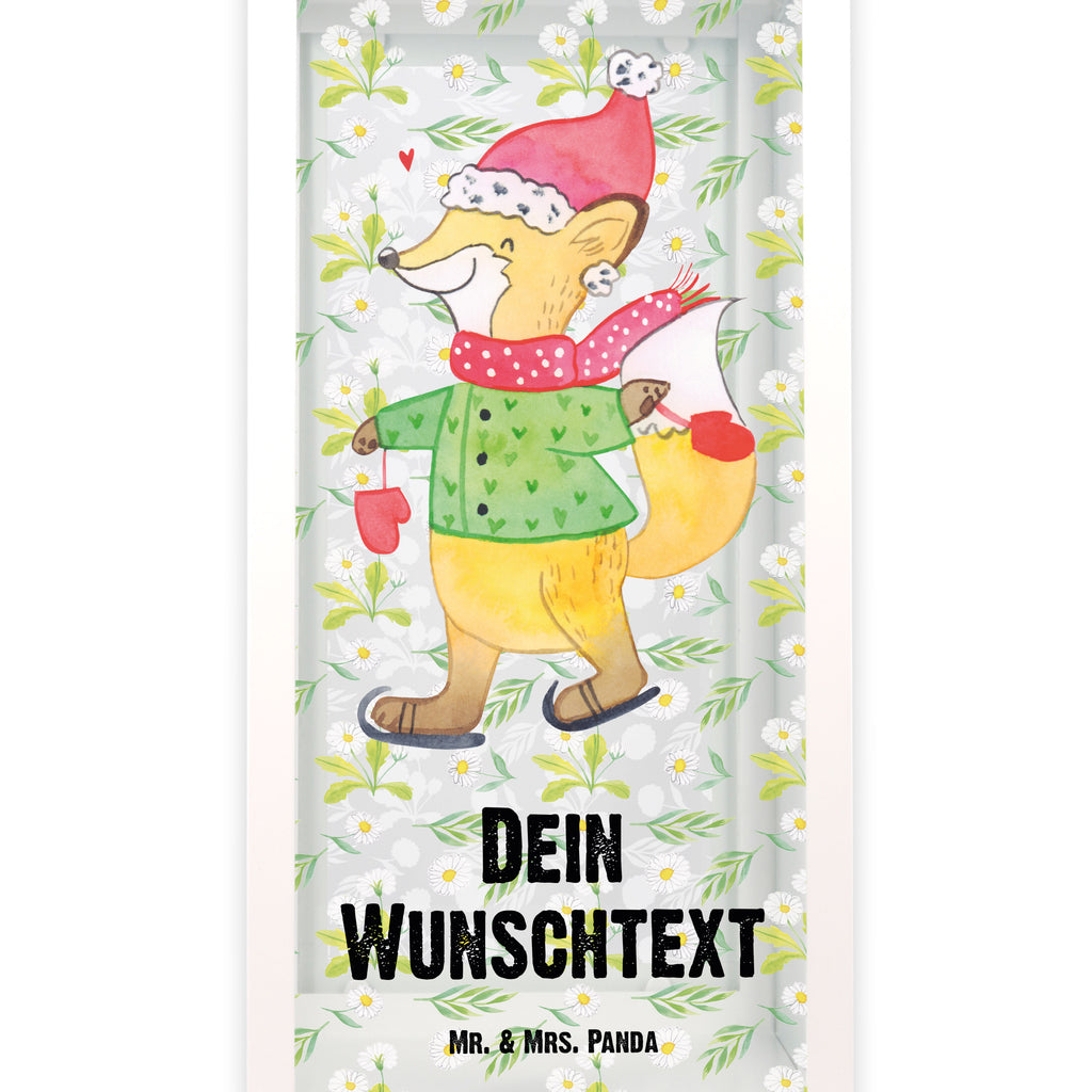 Personalisierte Deko Laterne Fuchs  Schlittschuhe Gartenlampe, Gartenleuchte, Gartendekoration, Gartenlicht, Laterne  kleine Laternen, XXL Laternen, Laterne groß, Winter, Weihnachten, Weihnachtsdeko, Nikolaus, Advent, Heiligabend, Wintermotiv, Weihnachtsmann, Weihnachtstage, Weihnachtsbaum, Tannenbaum, Weihnachtszeit