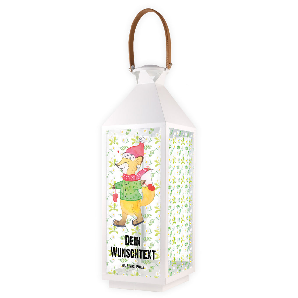 Personalisierte Deko Laterne Fuchs  Schlittschuhe Gartenlampe, Gartenleuchte, Gartendekoration, Gartenlicht, Laterne  kleine Laternen, XXL Laternen, Laterne groß, Winter, Weihnachten, Weihnachtsdeko, Nikolaus, Advent, Heiligabend, Wintermotiv, Weihnachtsmann, Weihnachtstage, Weihnachtsbaum, Tannenbaum, Weihnachtszeit