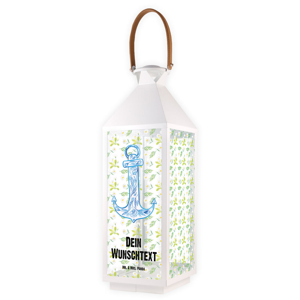 Personalisierte Deko Laterne Anker Blau Gartenlampe, Gartenleuchte, Gartendekoration, Gartenlicht, Laterne  kleine Laternen, XXL Laternen, Laterne groß, Tiermotive, Gute Laune, lustige Sprüche, Tiere