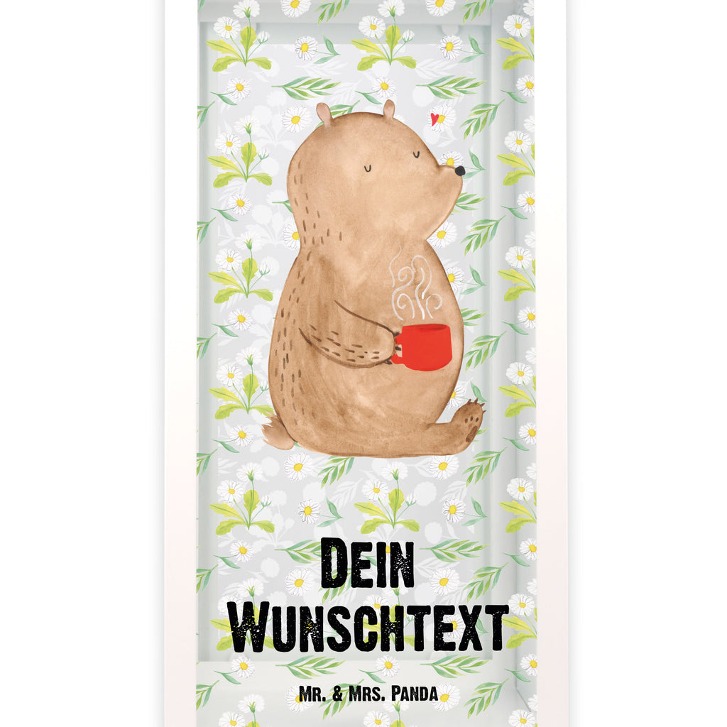 Personalisierte Deko Laterne Bär Morgenkaffee Gartenlampe, Gartenleuchte, Gartendekoration, Gartenlicht, Laterne  kleine Laternen, XXL Laternen, Laterne groß, Liebe, Partner, Freund, Freundin, Ehemann, Ehefrau, Heiraten, Verlobung, Heiratsantrag, Liebesgeschenk, Jahrestag, Hocheitstag, Valentinstag, Geschenk für Frauen, Hochzeitstag, Mitbringsel, Geschenk für Freundin, Geschenk für Partner, Liebesbeweis, für Männer, für Ehemann
