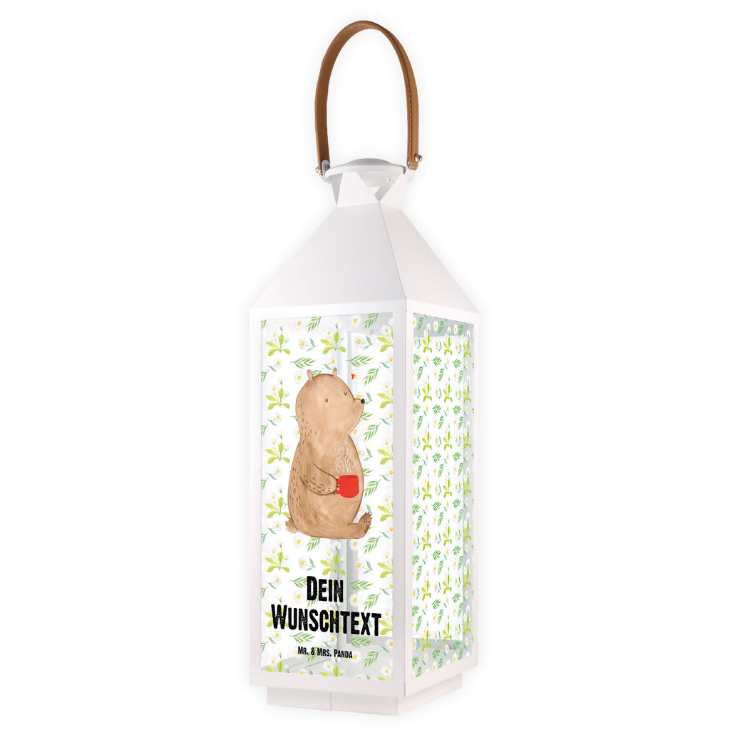 Personalisierte Deko Laterne Bär Morgenkaffee Gartenlampe, Gartenleuchte, Gartendekoration, Gartenlicht, Laterne  kleine Laternen, XXL Laternen, Laterne groß, Liebe, Partner, Freund, Freundin, Ehemann, Ehefrau, Heiraten, Verlobung, Heiratsantrag, Liebesgeschenk, Jahrestag, Hocheitstag, Valentinstag, Geschenk für Frauen, Hochzeitstag, Mitbringsel, Geschenk für Freundin, Geschenk für Partner, Liebesbeweis, für Männer, für Ehemann