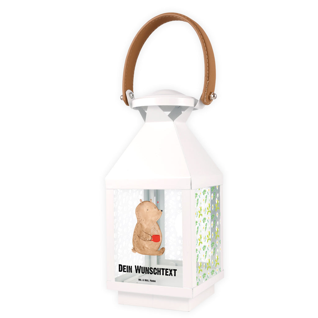 Personalisierte Deko Laterne Bär Morgenkaffee Gartenlampe, Gartenleuchte, Gartendekoration, Gartenlicht, Laterne  kleine Laternen, XXL Laternen, Laterne groß, Liebe, Partner, Freund, Freundin, Ehemann, Ehefrau, Heiraten, Verlobung, Heiratsantrag, Liebesgeschenk, Jahrestag, Hocheitstag, Valentinstag, Geschenk für Frauen, Hochzeitstag, Mitbringsel, Geschenk für Freundin, Geschenk für Partner, Liebesbeweis, für Männer, für Ehemann