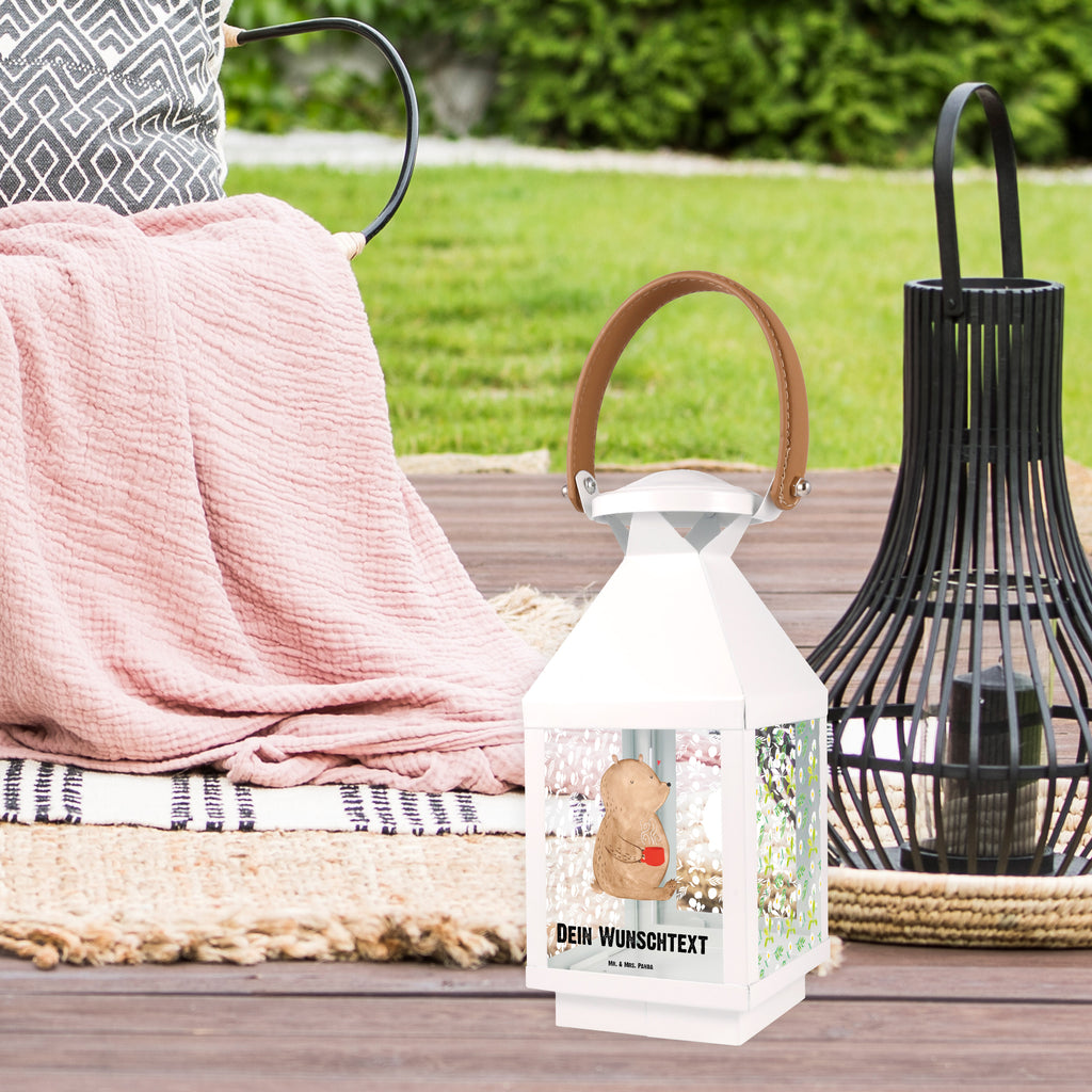 Personalisierte Deko Laterne Bär Morgenkaffee Gartenlampe, Gartenleuchte, Gartendekoration, Gartenlicht, Laterne  kleine Laternen, XXL Laternen, Laterne groß, Liebe, Partner, Freund, Freundin, Ehemann, Ehefrau, Heiraten, Verlobung, Heiratsantrag, Liebesgeschenk, Jahrestag, Hocheitstag, Valentinstag, Geschenk für Frauen, Hochzeitstag, Mitbringsel, Geschenk für Freundin, Geschenk für Partner, Liebesbeweis, für Männer, für Ehemann