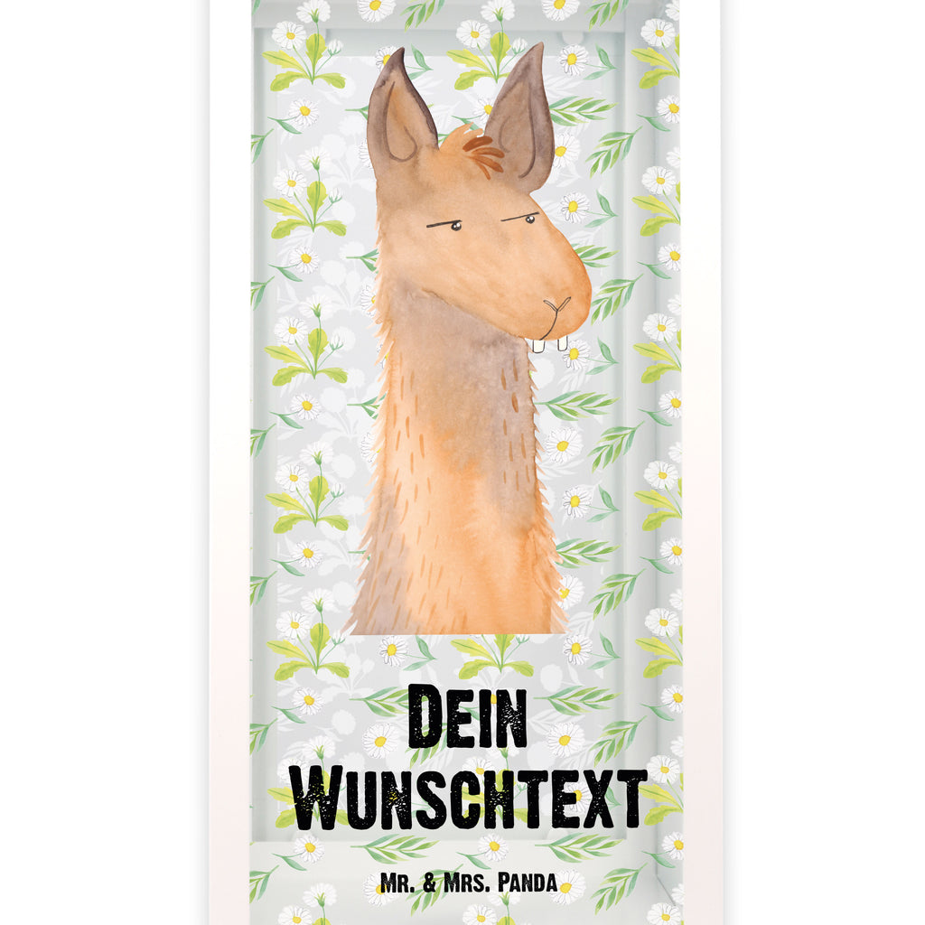 Personalisierte Deko Laterne Lamakopf genervt Gartenlampe, Gartenleuchte, Gartendekoration, Gartenlicht, Laterne  kleine Laternen, XXL Laternen, Laterne groß, Lama, Alpaka, Lamas, Recht haben, genervt sein, Freundin, beste Freundin, Partnerin, Büro, Büroalltag, Chef, Chefin, Azubi