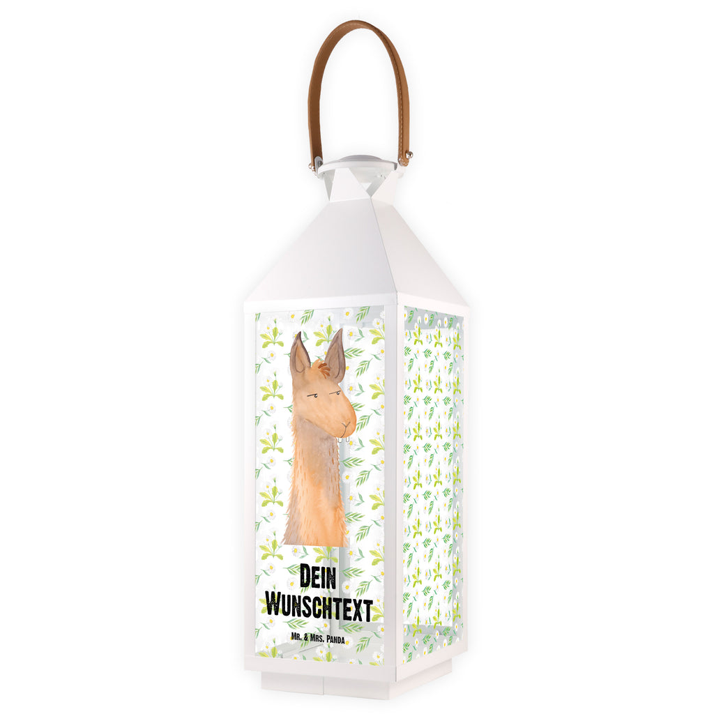 Personalisierte Deko Laterne Lamakopf genervt Gartenlampe, Gartenleuchte, Gartendekoration, Gartenlicht, Laterne  kleine Laternen, XXL Laternen, Laterne groß, Lama, Alpaka, Lamas, Recht haben, genervt sein, Freundin, beste Freundin, Partnerin, Büro, Büroalltag, Chef, Chefin, Azubi