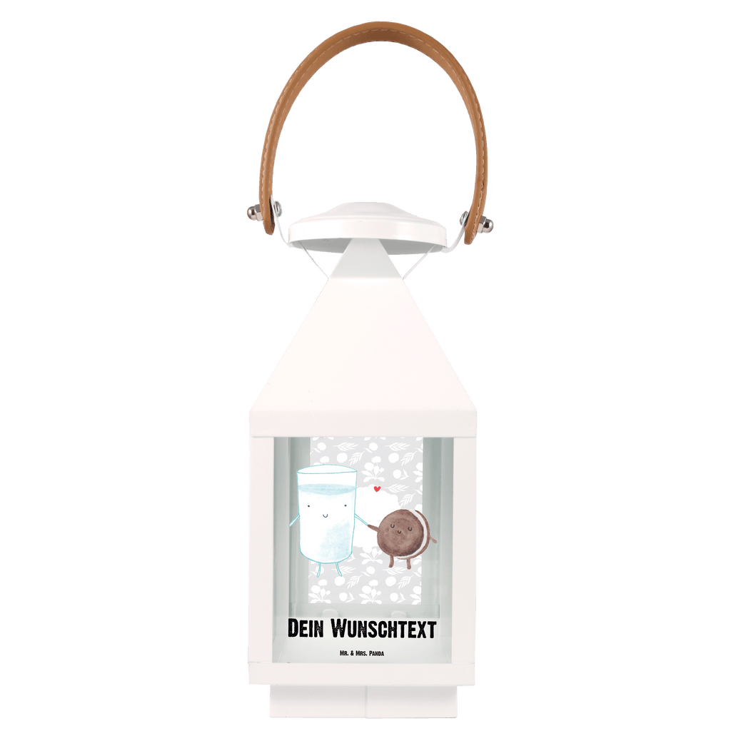 Personalisierte Deko Laterne Milch & Keks Gartenlampe, Gartenleuchte, Gartendekoration, Gartenlicht, Laterne  kleine Laternen, XXL Laternen, Laterne groß, süße Tiermotive, gute Laune, lustige Sprüche, Tiere, Milk, Cookie, Milch, Keks, Kekse, Kaffee, Einladung Frühstück, Motiv süß, romantisch, perfektes Paar