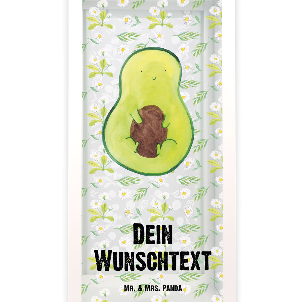 Personalisierte Deko Laterne Avocado mit Kern Gartenlampe, Gartenleuchte, Gartendekoration, Gartenlicht, Laterne  kleine Laternen, XXL Laternen, Laterne groß, Avocado, Veggie, Vegan, Gesund, Avokado, Avocadokern, Kern, Pflanze, Spruch Leben