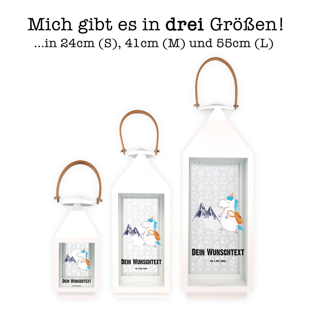 Personalisierte Deko Laterne Einhorn Bergsteiger Gartenlampe, Gartenleuchte, Gartendekoration, Gartenlicht, Laterne  kleine Laternen, XXL Laternen, Laterne groß, Einhorn, Einhörner, Einhorn Deko, Pegasus, Unicorn, Bergsteiger, Abenteuer, Berge, Abenteurer, Weltenbummler, Weltreise, Reisen, Urlaub, Entdecker