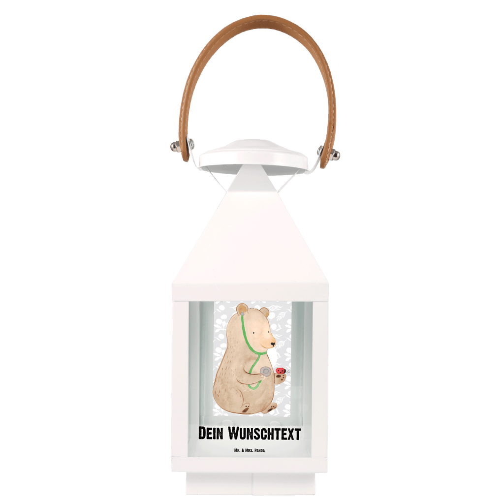 Personalisierte Deko Laterne Bär Arzt Gartenlampe, Gartenleuchte, Gartendekoration, Gartenlicht, Laterne  kleine Laternen, XXL Laternen, Laterne groß, Bär, Teddy, Teddybär, Arzt, Ärztin, Doktor, Professor, Doktorin, Professorin